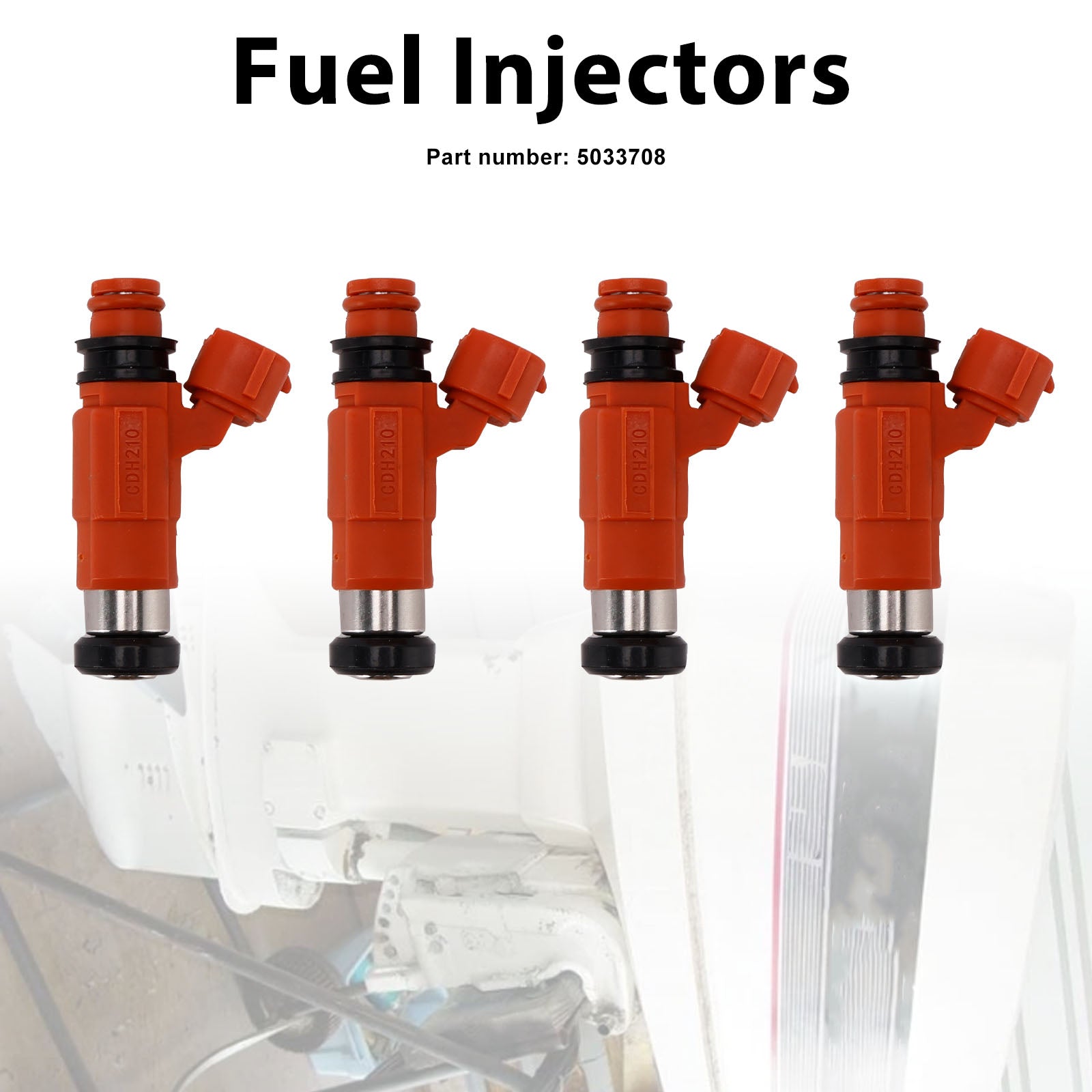 4PC Fuel Injectors 5033708 For Outboard Moto 90-115-140 HP 2003-2006