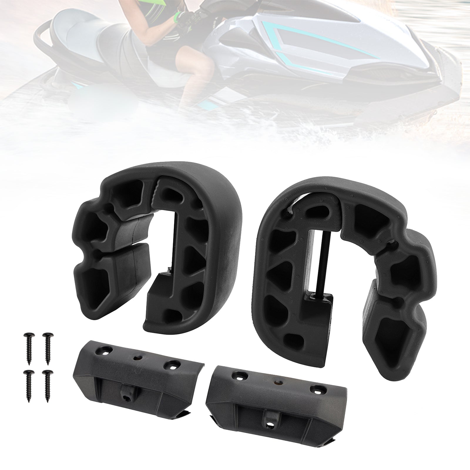 Snap-In Fenders Bumper Anti Crash Kit 295100418 295100729 Black For Sea-Doo Gtx