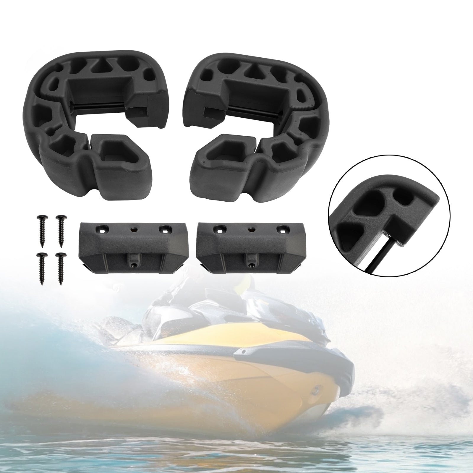 Snap-In Fenders Bumper Anti Crash Kit 295100418 295100729 Red For Sea-Doo Gtx