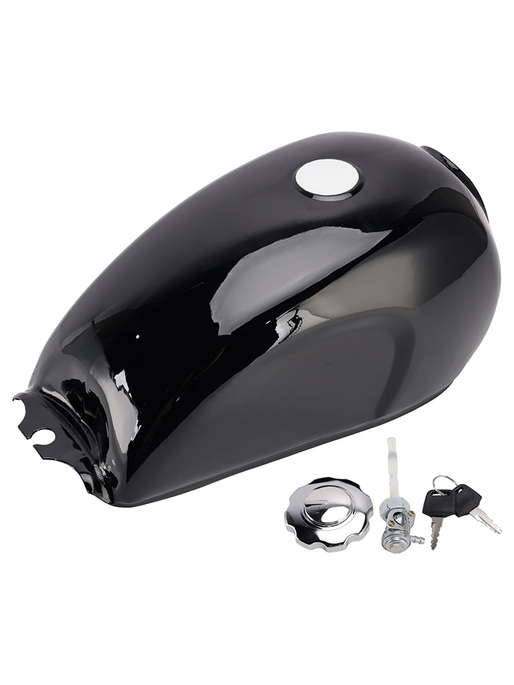 Vintage Cafe Racer Fuel Gas Tank Black Motorcycle Retro Classic Scrambler