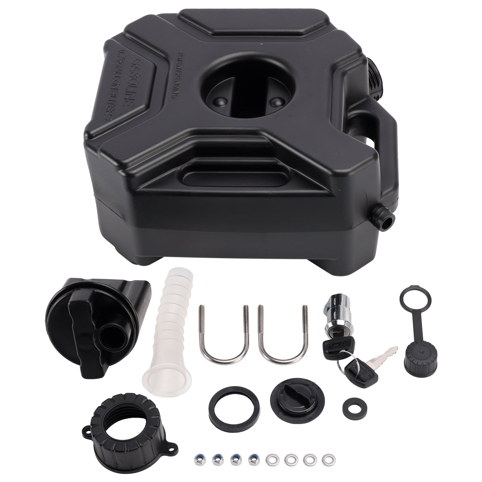 3L Oil Gas Container Anti-static Jerry Can Fuel Tank Black For Touring Adventure