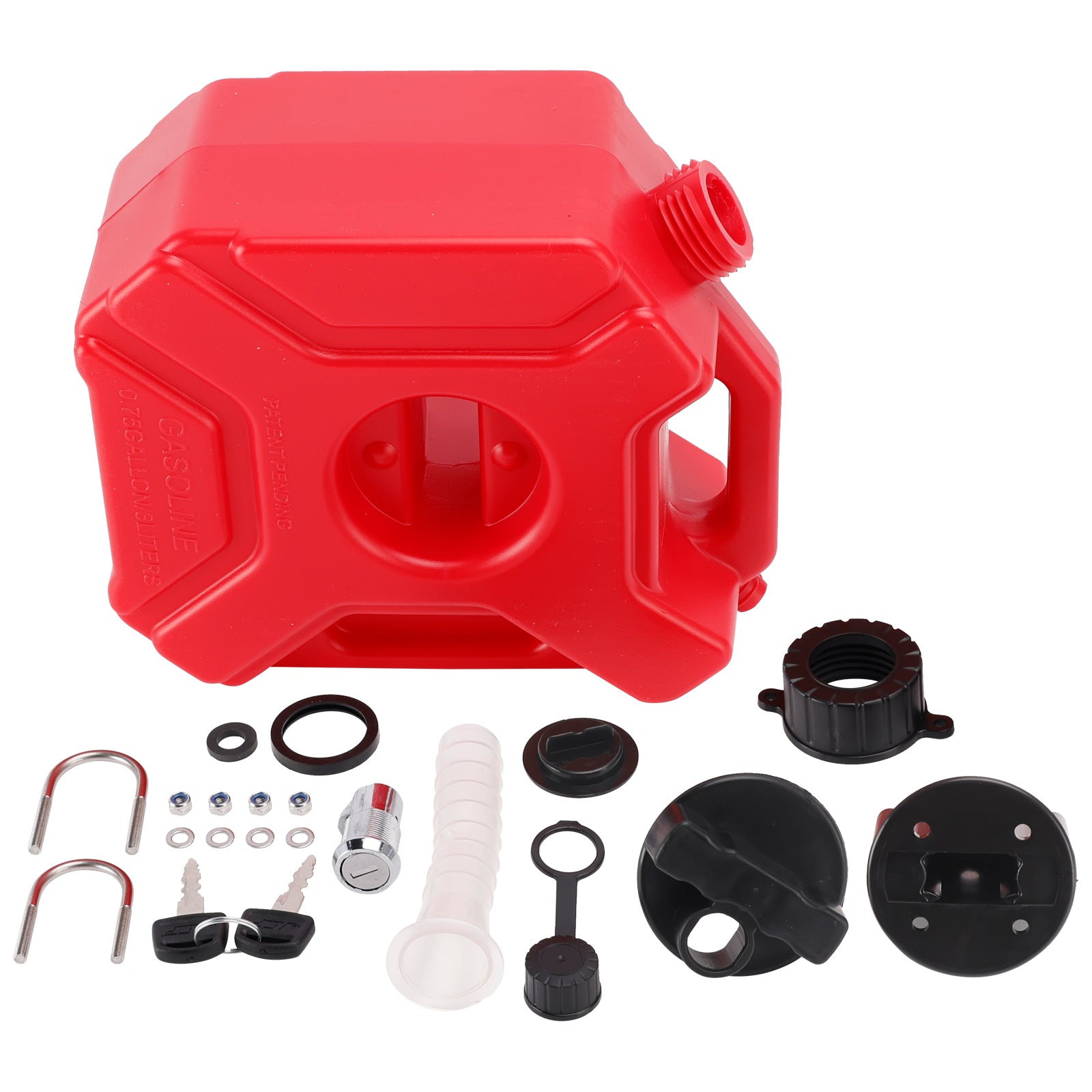 3L Oil Gas Container Anti-static Jerry Can Fuel Tank Red For Touring Adventure