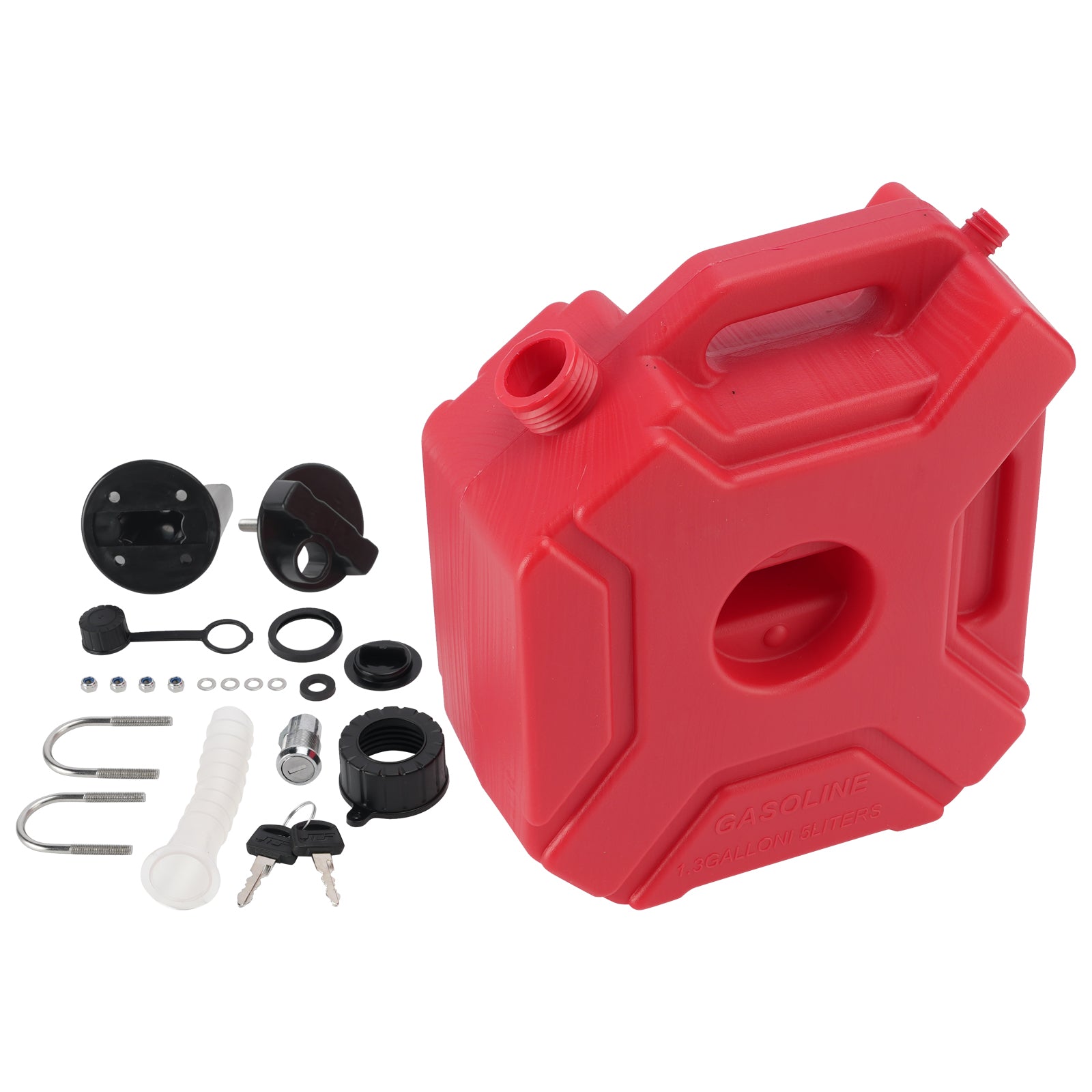5L Oil Gas Container Anti-static Jerry Can Fuel Tank Red For Touring Adventure