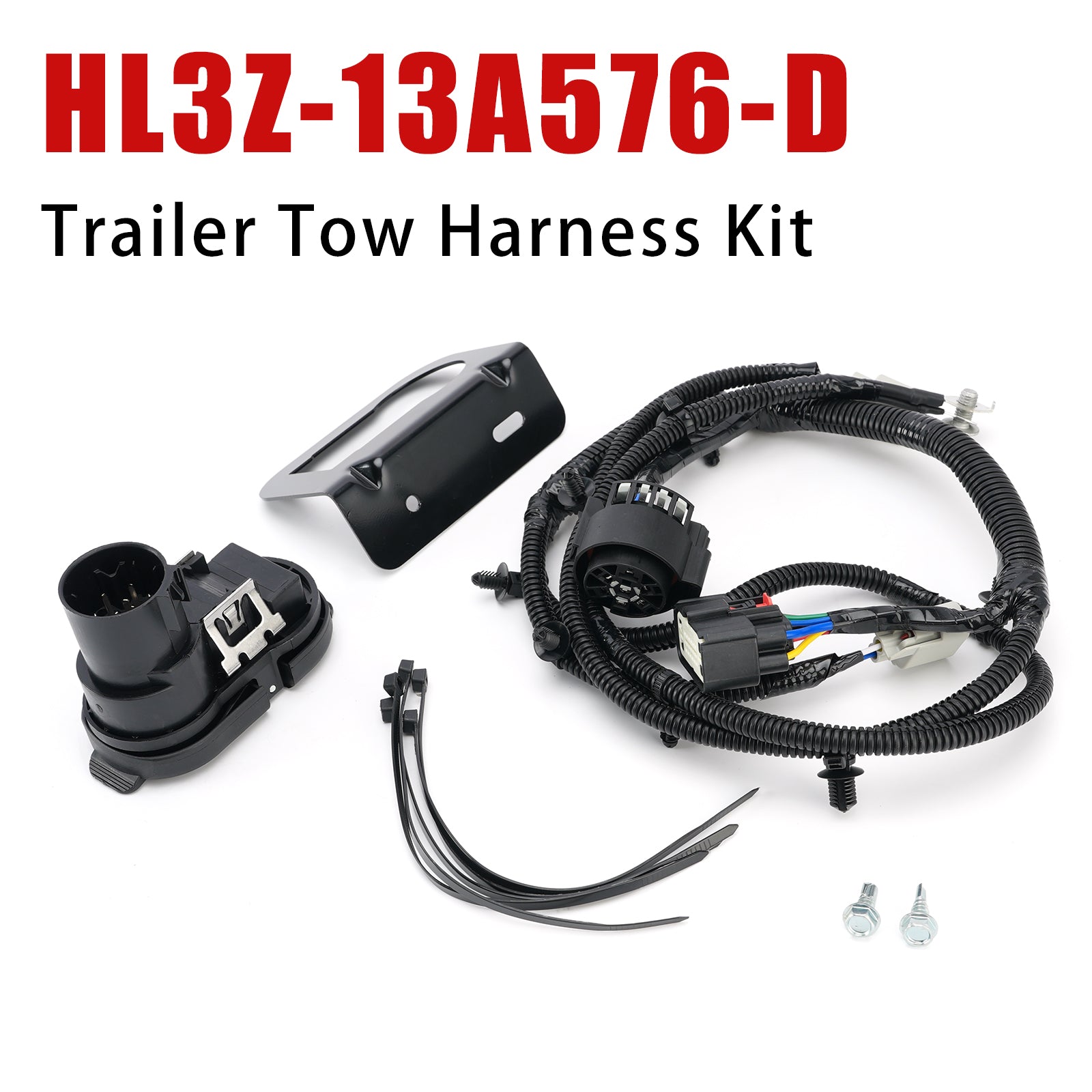 Trailer Tow Harness Kit for Ford F150 2015-2020 HL3Z-13A576-D w/o Parking Aid