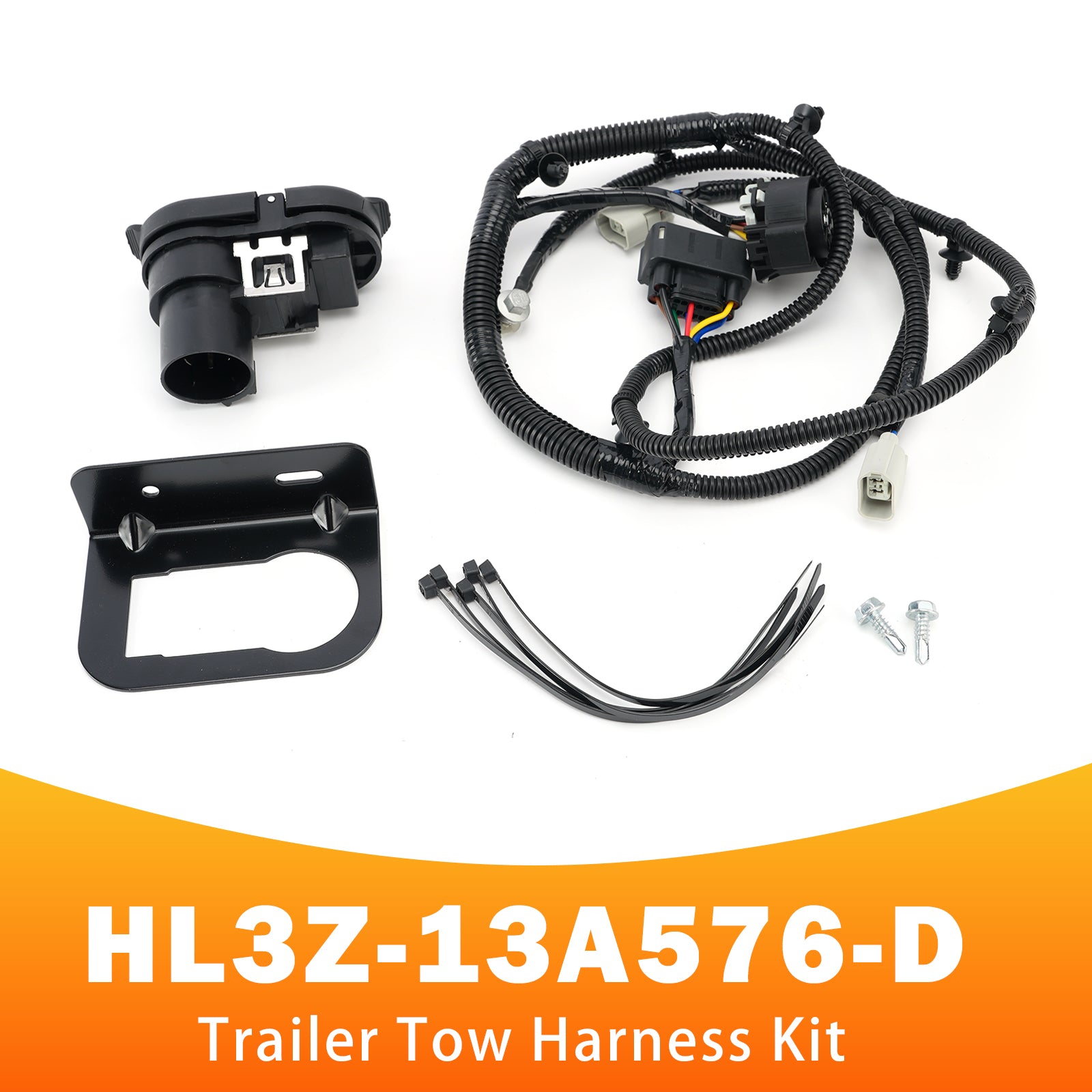 Trailer Tow Harness Kit for Ford F150 2015-2020 HL3Z-13A576-D w/o Parking Aid