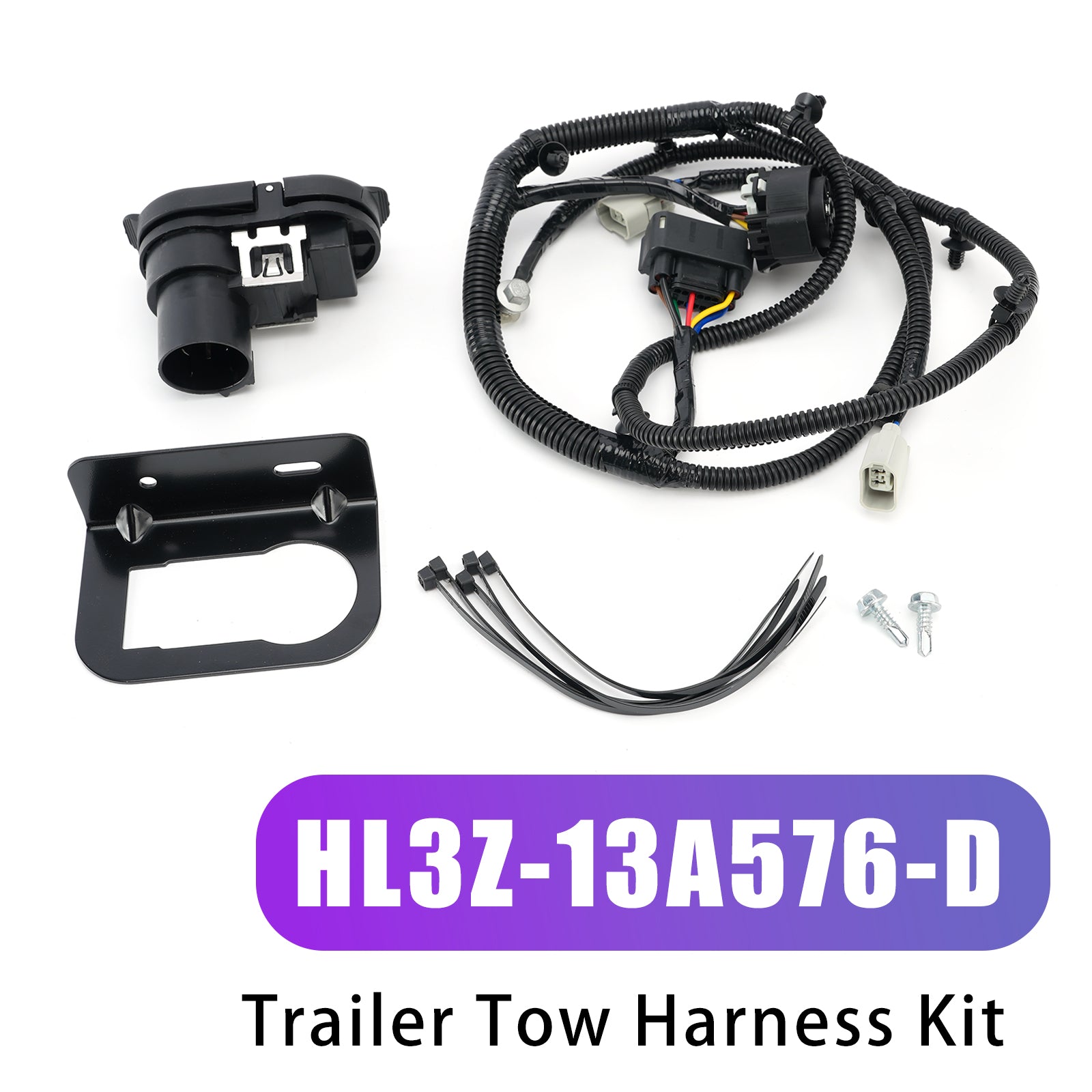 Trailer Tow Harness Kit for Ford F150 2015-2020 HL3Z-13A576-D w/o Parking Aid