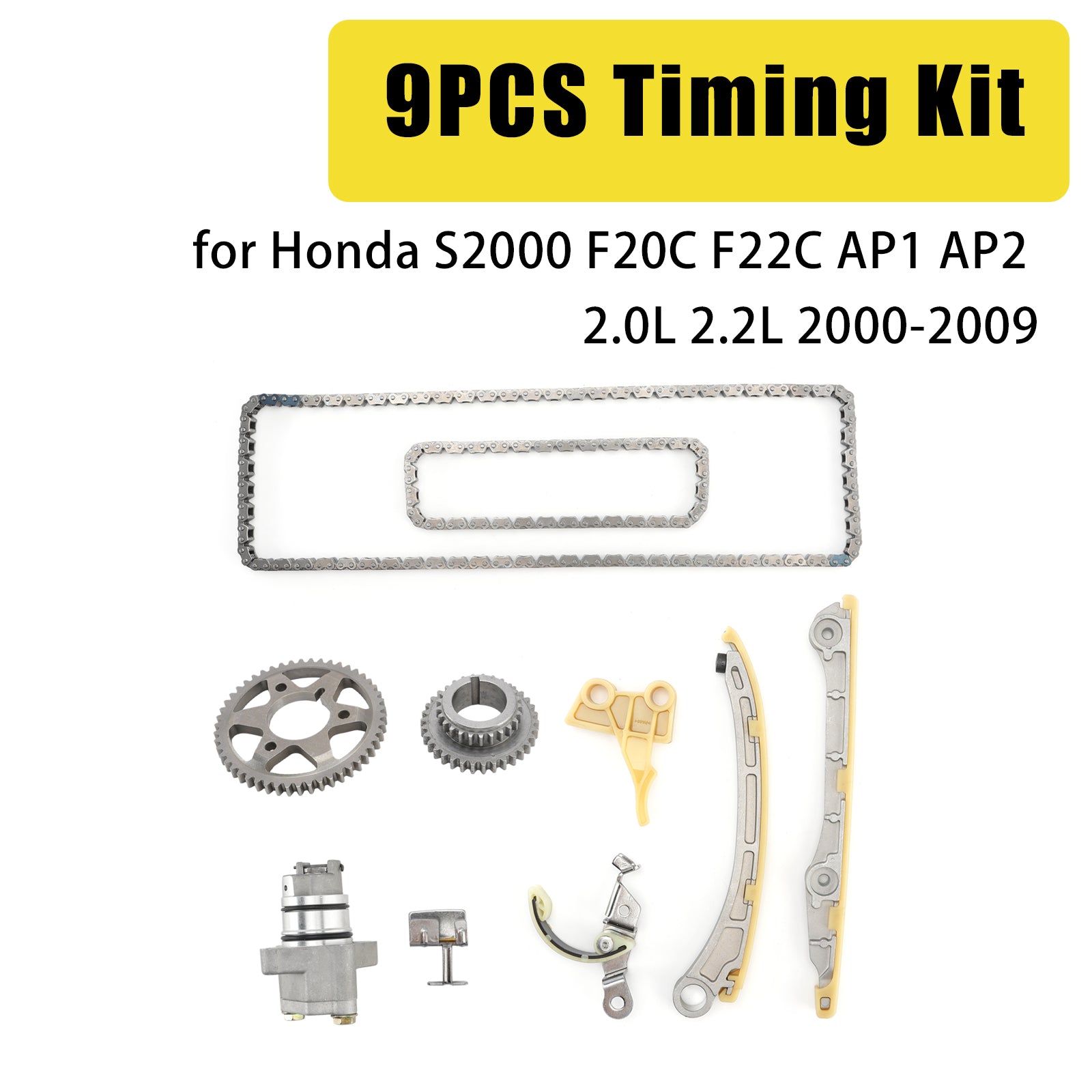 9PCS Timing Kit for Honda S2000 F20C F22C AP1 AP2 2.0L 2.2L 2000-2009