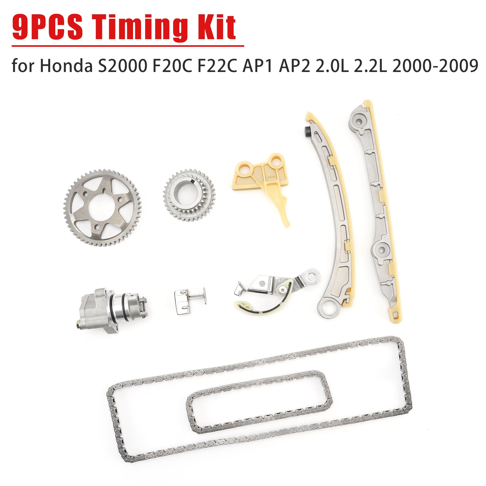 9PCS Timing Kit for Honda S2000 F20C F22C AP1 AP2 2.0L 2.2L 2000-2009