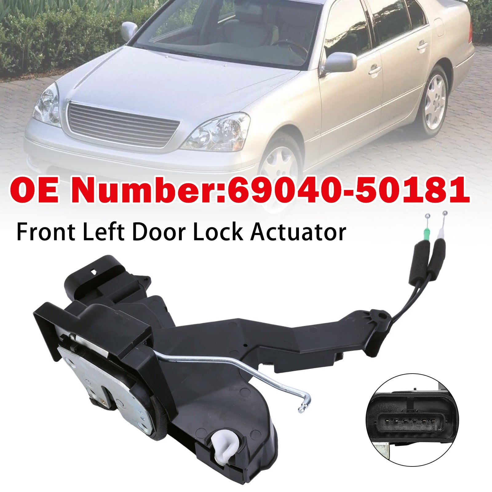 Front Left Door Lock Actuator 69040-50181 for Lexus LS430 2001-2006 Sedan 4-Door
