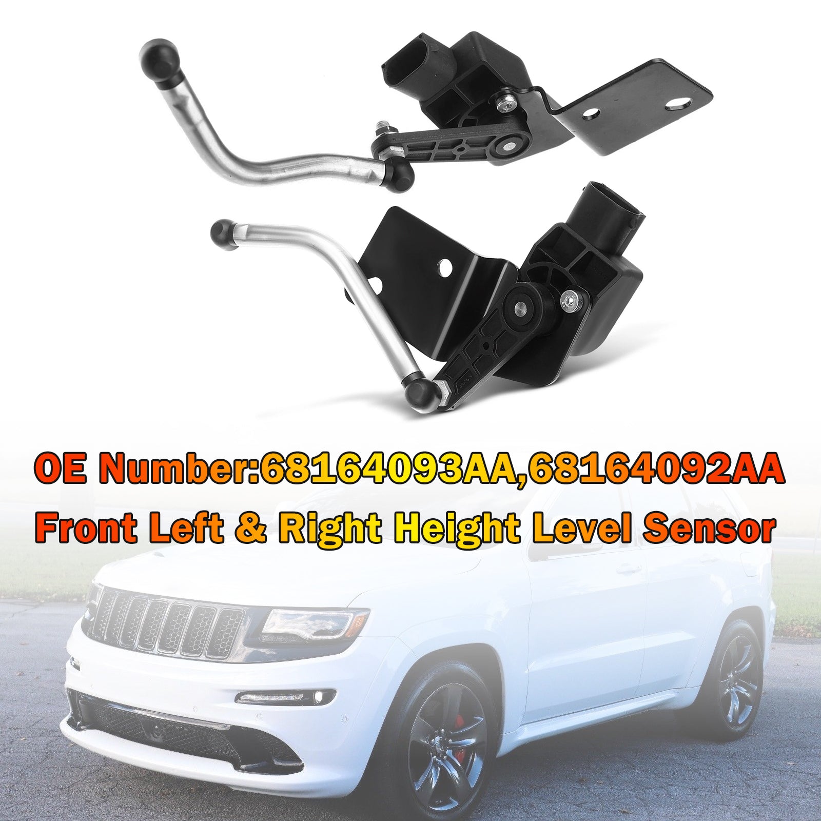 2x Front Height Level Sensor For Jeep Grand Cherokee Dodge Durango 2011-2015