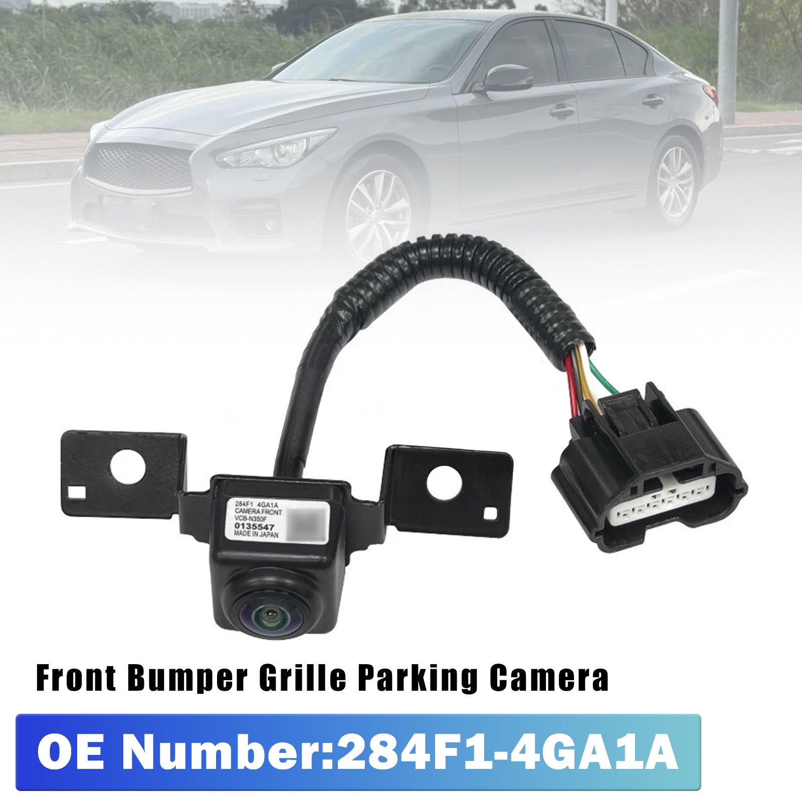 Front Bumper Grille Parking Camera 284F1-4GA1A For Infiniti Q50 Q50L 2014-2019