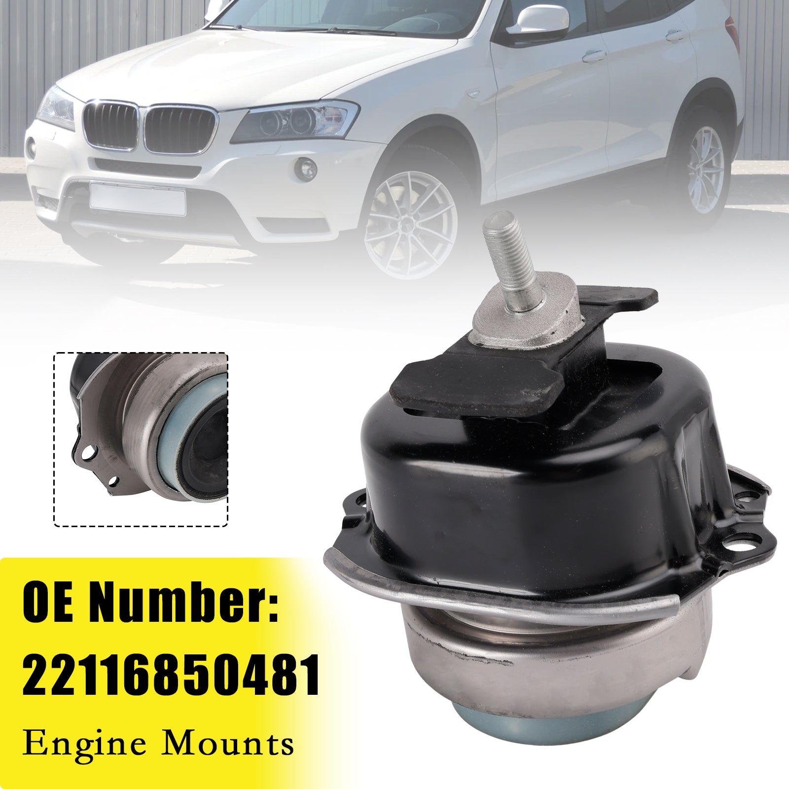 Engine Mounts 22116850481 For BMW X3 F25 20d xDrive N47 2010-2014