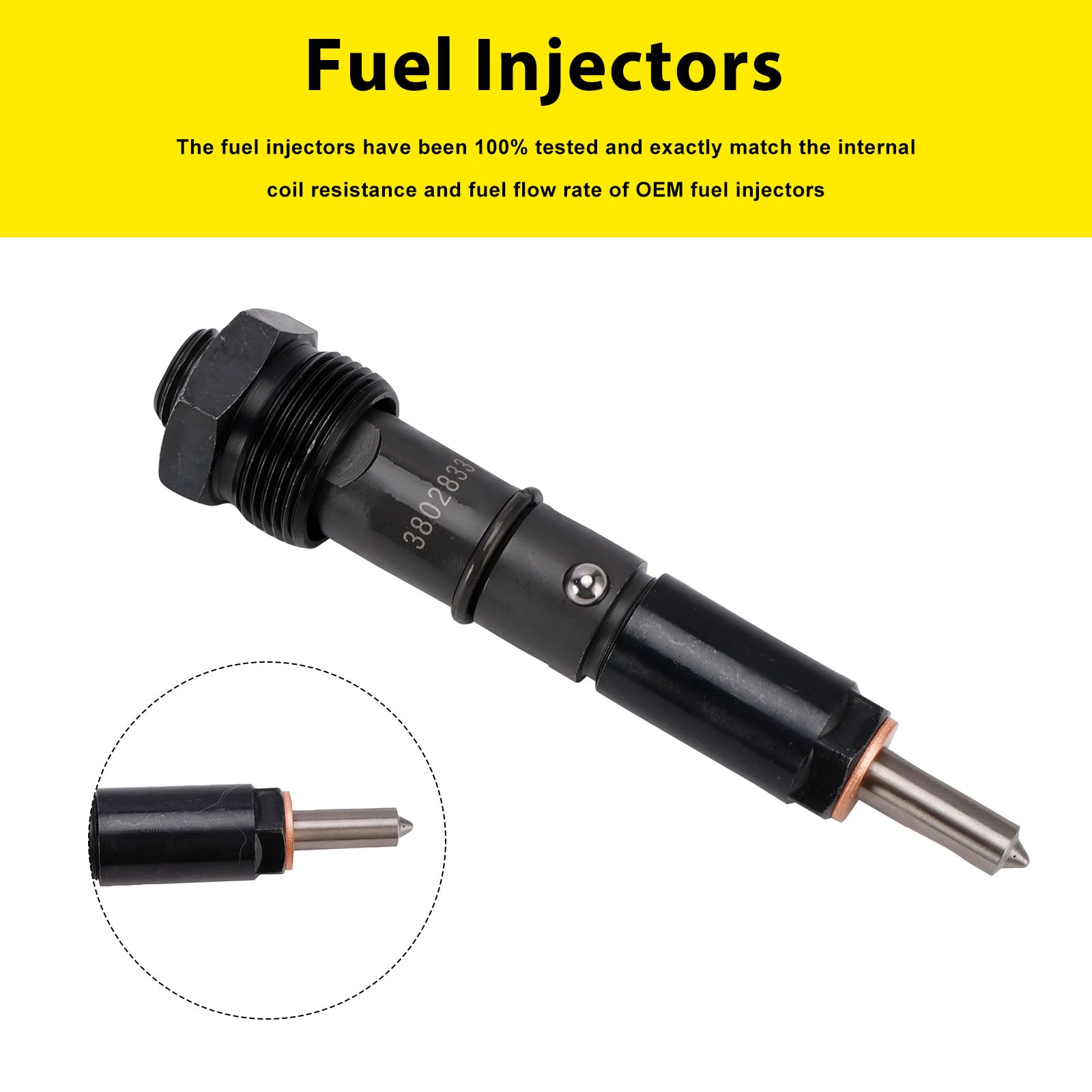 3865968 Fuel Injectors 3802833 For Cummins Marine Injector 6BTA 5.9L