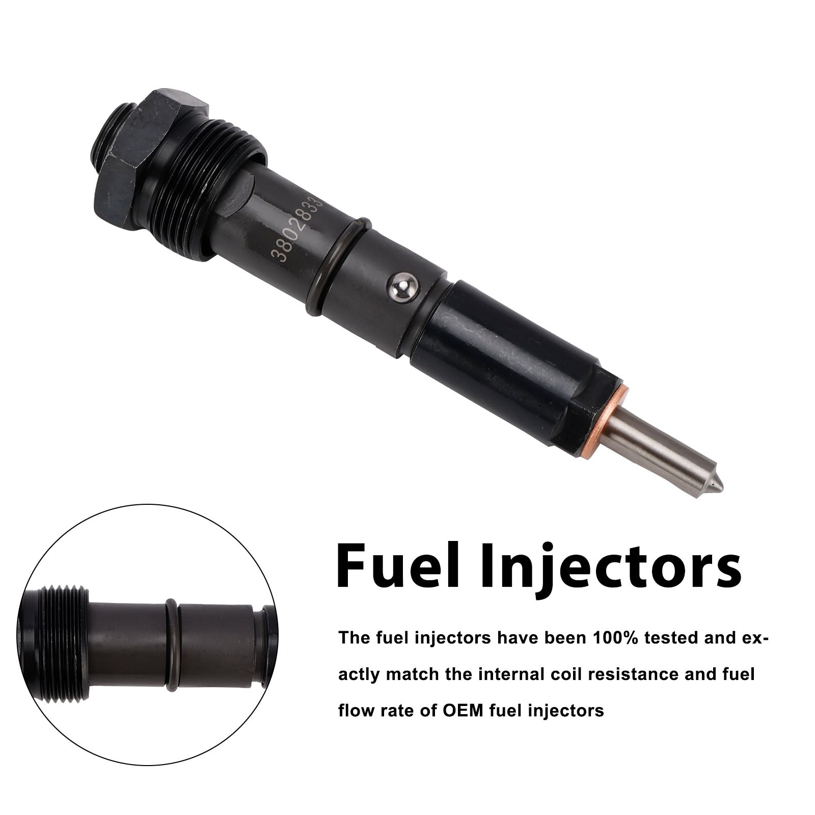 3865968 Fuel Injectors 3802833 For Cummins Marine Injector 6BTA 5.9L