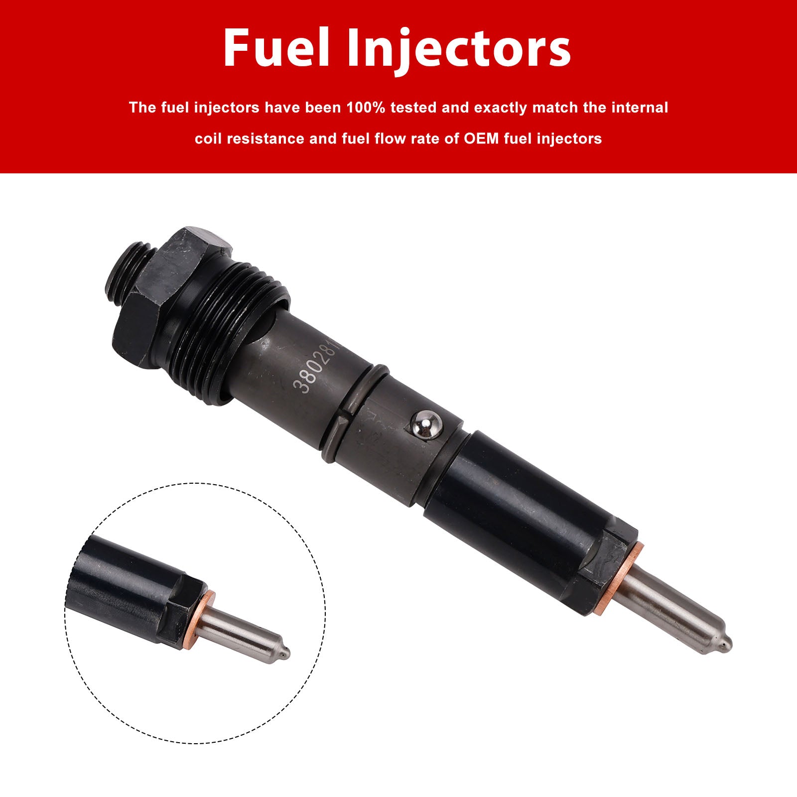 3802818 Fuel Injectors 3802748RX 4089270RX For Cummins Marine 6BTA 5.9L
