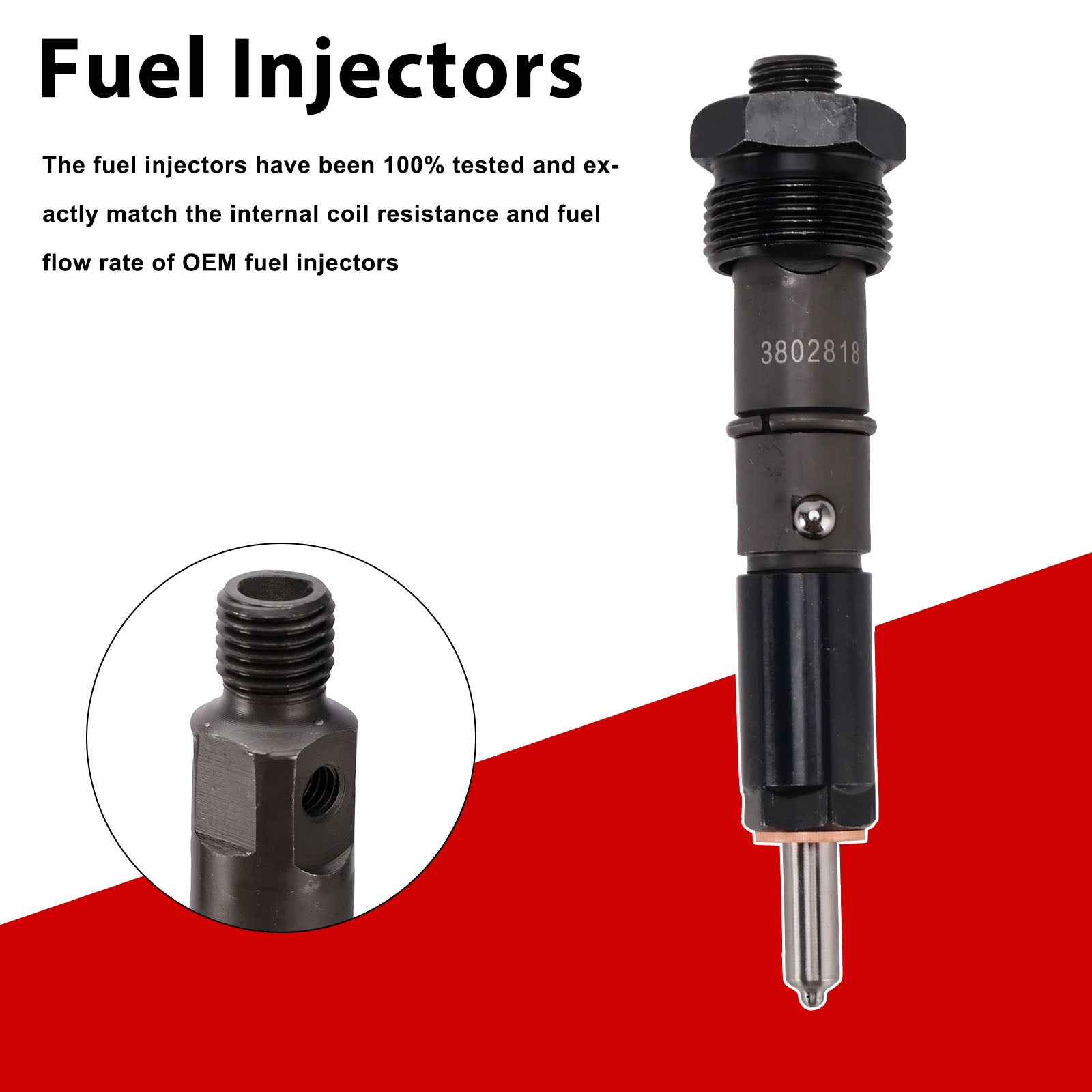3802818 Fuel Injectors 3802748RX 4089270RX For Cummins Marine 6BTA 5.9L