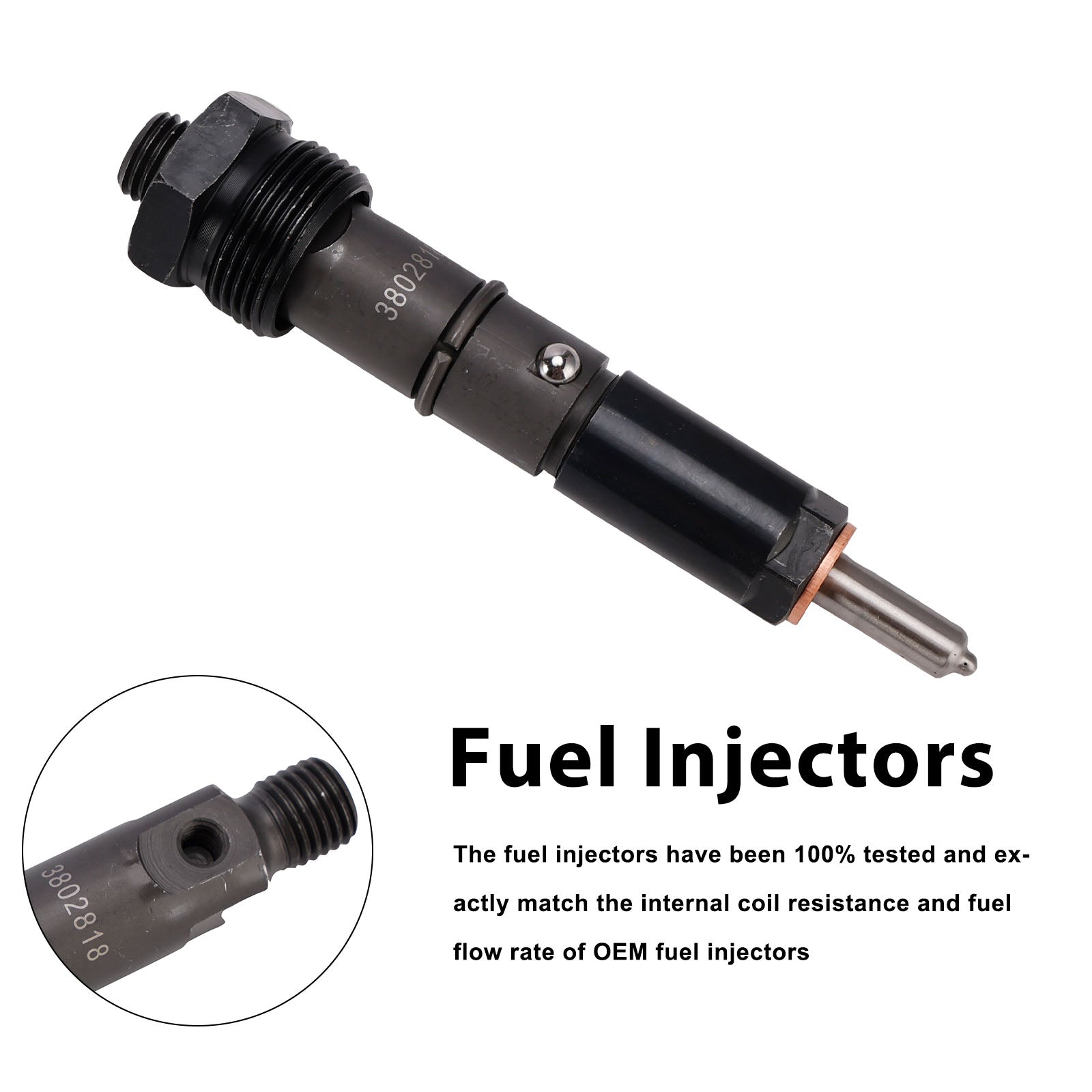 3802818 Fuel Injectors 3802748RX 4089270RX For Cummins Marine 6BTA 5.9L