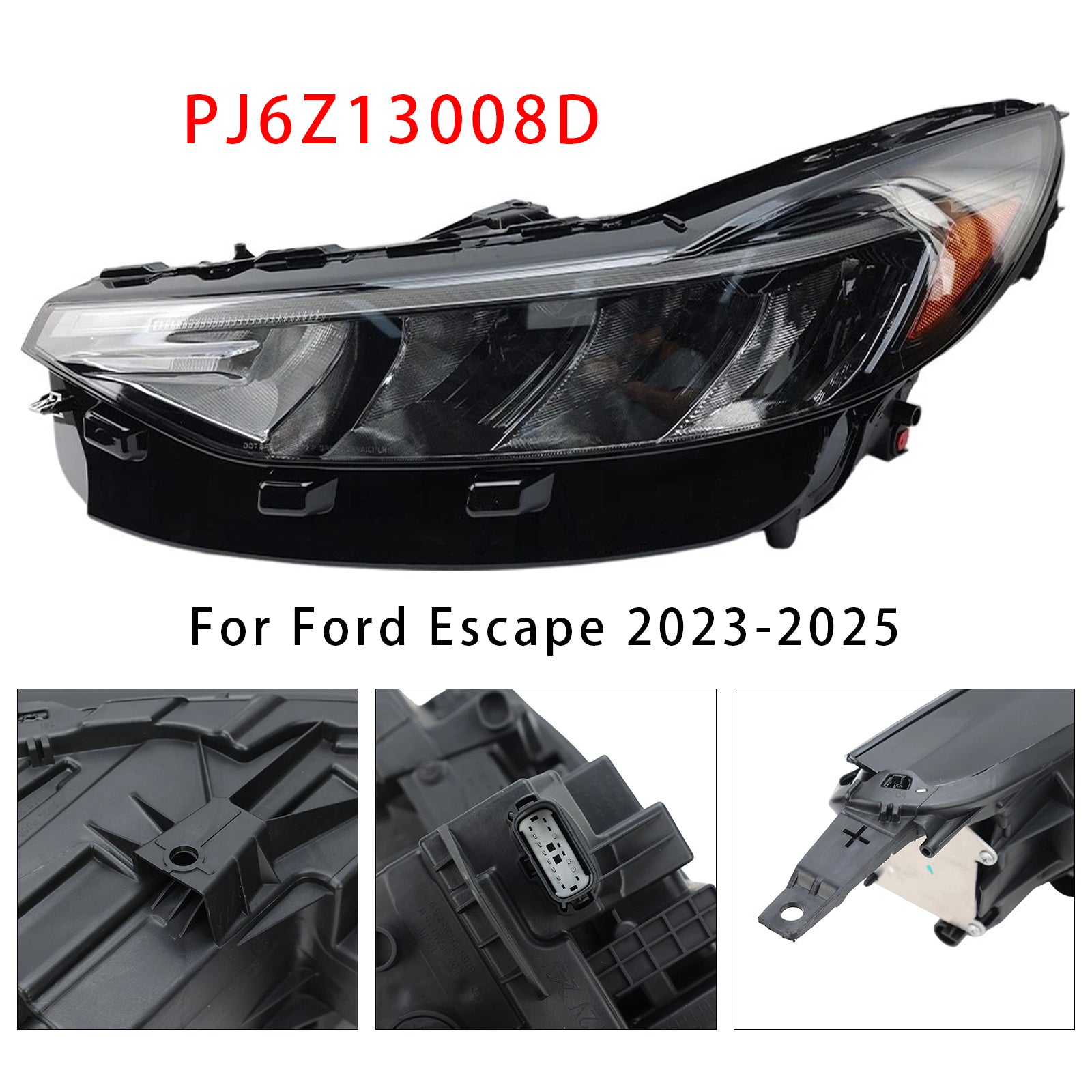 Left LED Headlight Assembly PJ6Z13008D For Ford Escape 2023-2025