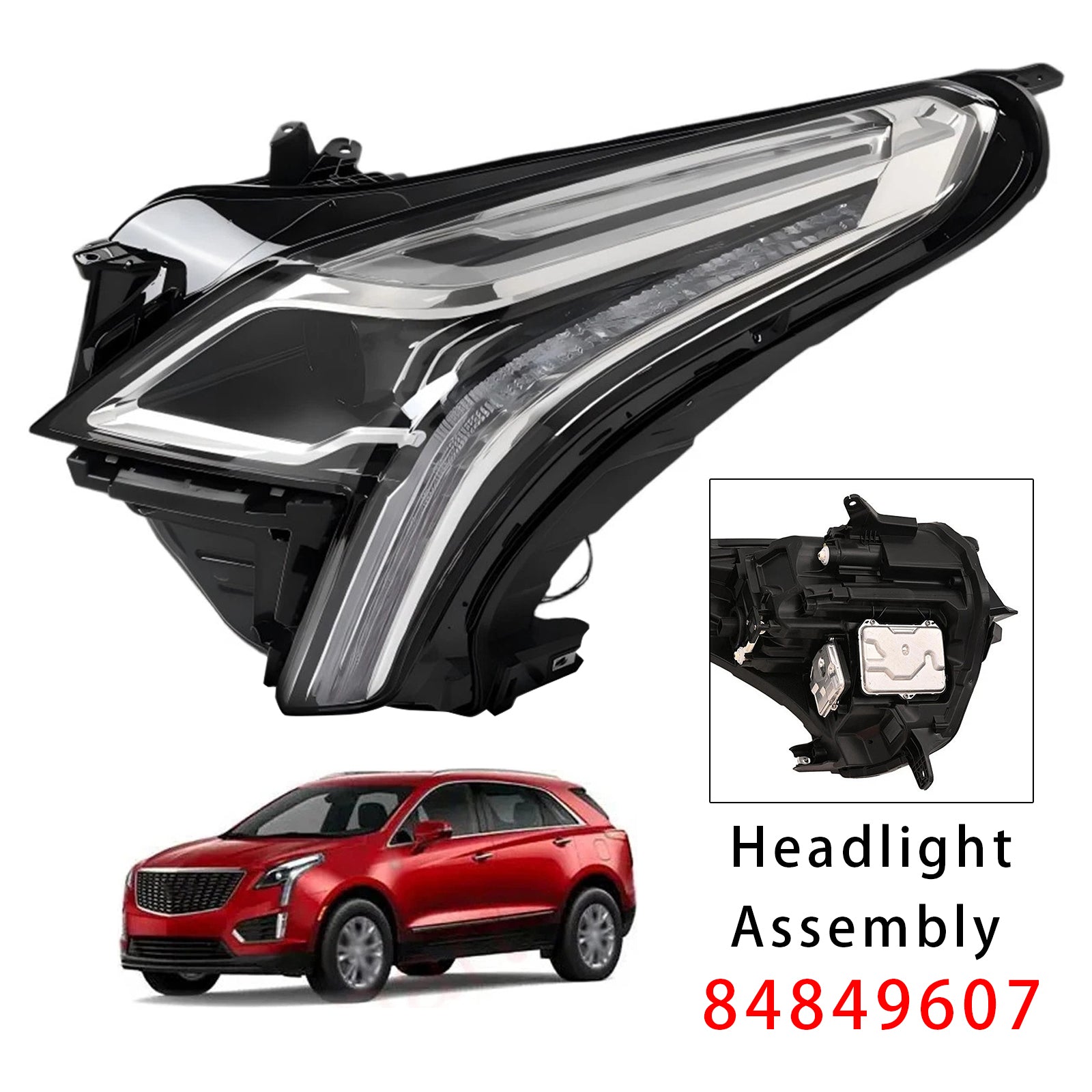 Left LED Headlight Assembly 84849607 For Cadillac XT5 2020-2023
