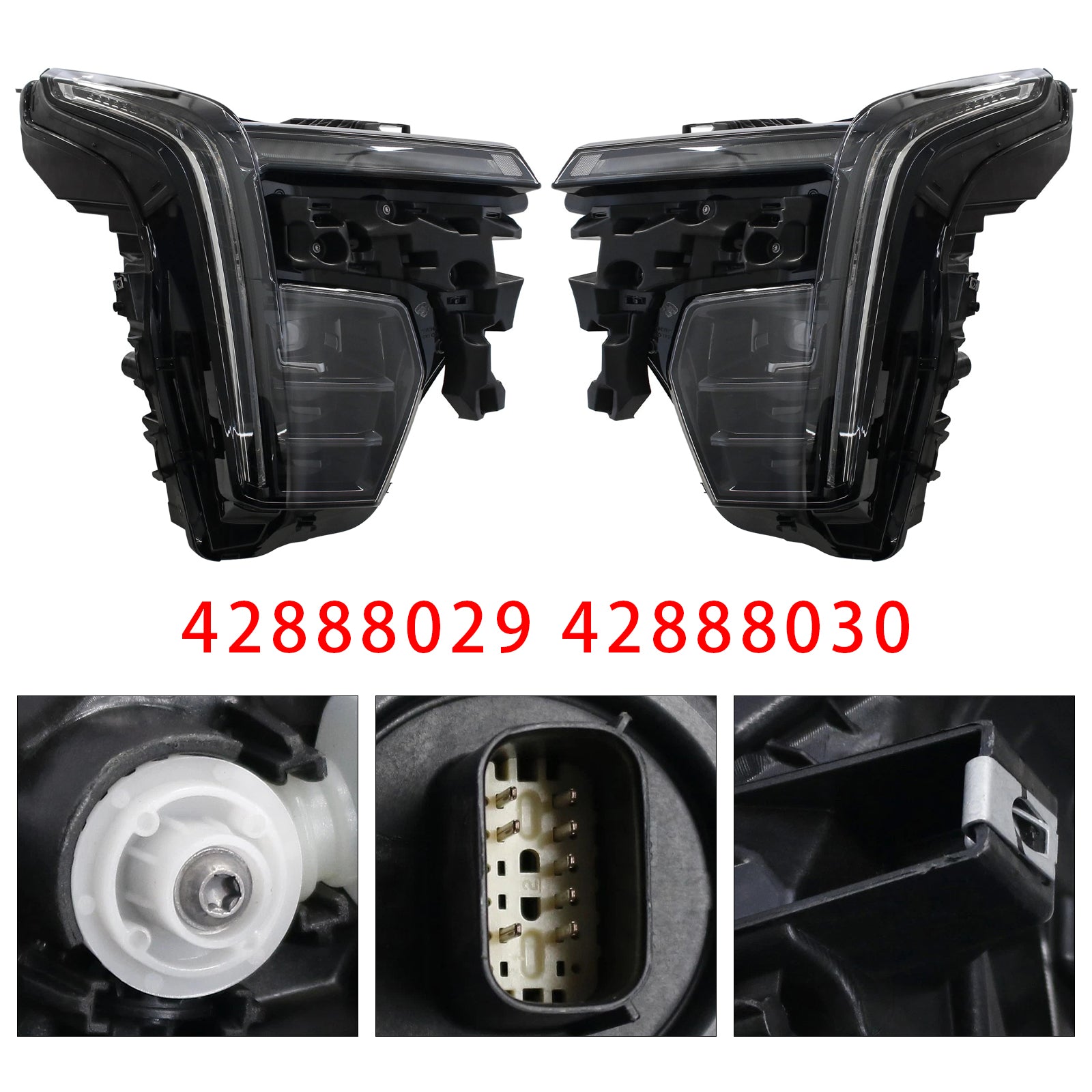 Left+Right LED Headlight Assembly 42888029 For Cadillac XT4 2024-2025