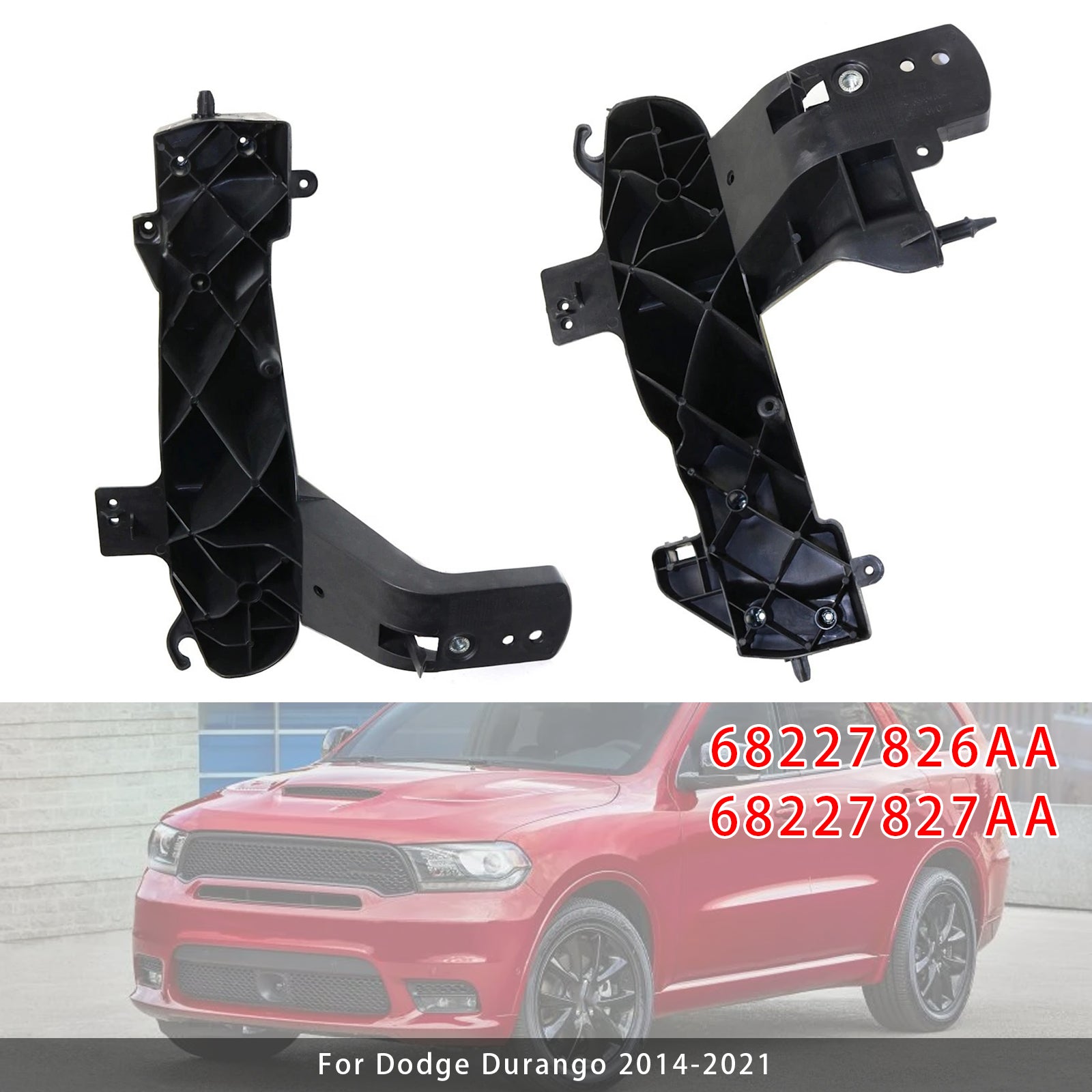 Left+Right Headlight Brackets 68227826AA 68227827AA For Dodge Durango 2014-2021