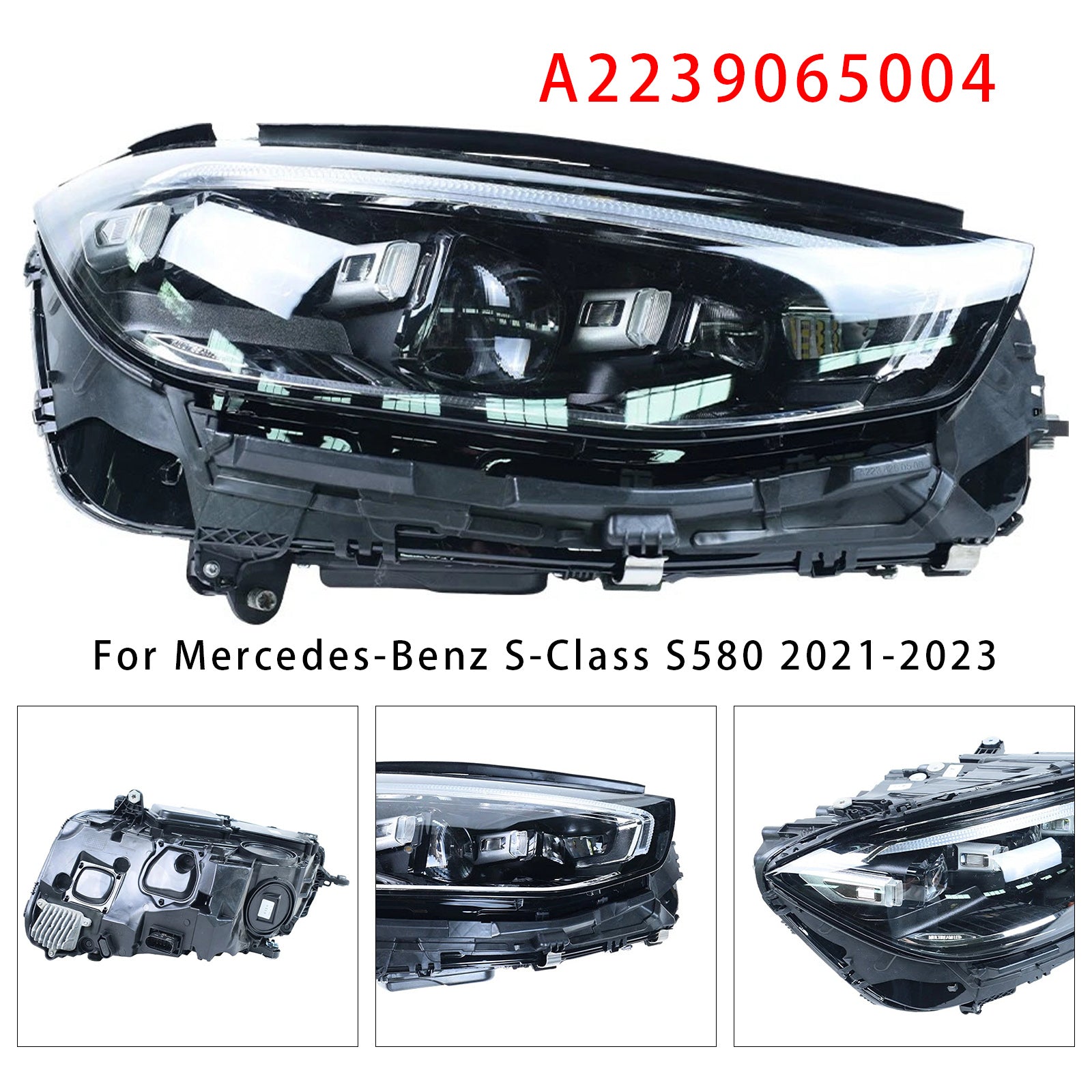 Right LED Headlight Assembly A2239065004 For Mercedes-Benz S-Class S580 21-2023