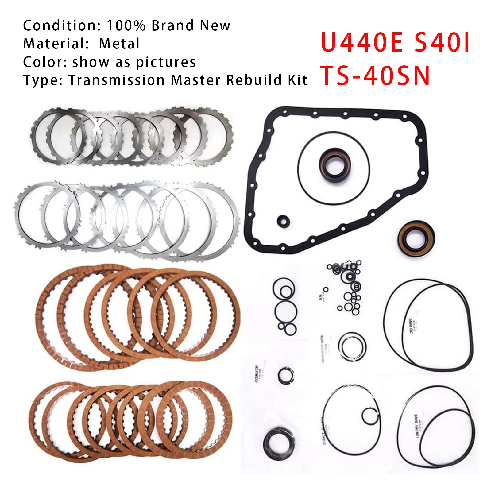 U440E S40I TS-40SN Transmission Rebuild Master Kit Seal Fits For Toyota