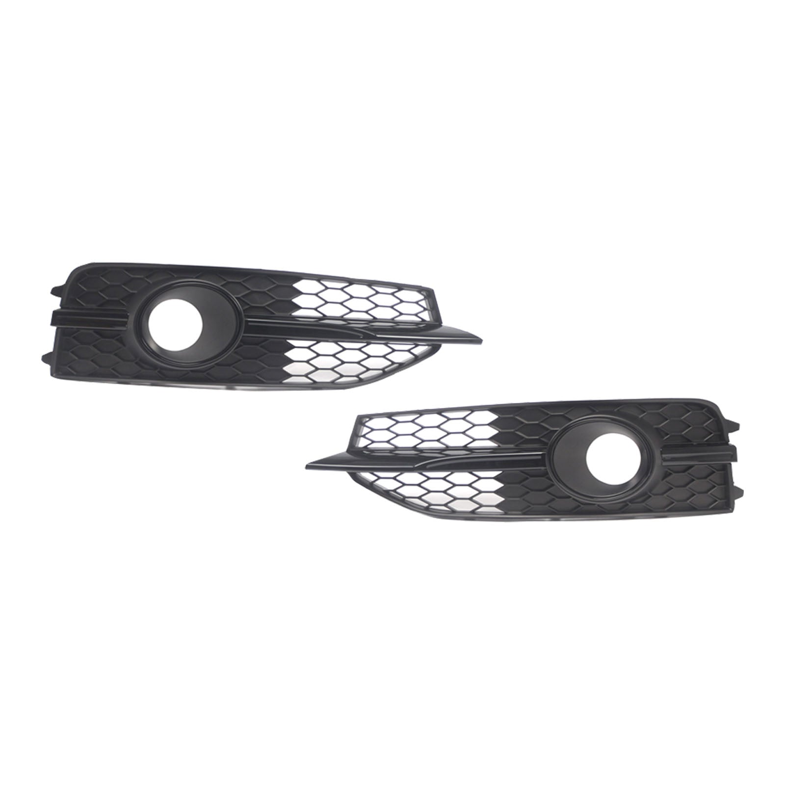 Black Front Bumper Fog Light Grille Cover Bezel Fit Audi S7 A7 S-Line 2012-2015