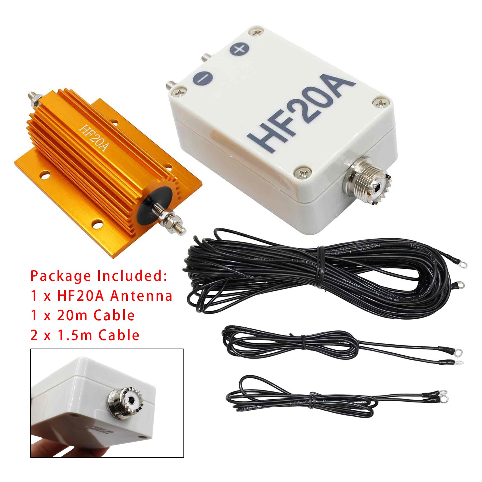 HF20A Shortwave 1.5-30MHz Full-Band Antenna Shortwave Radio Outdoor Antenna