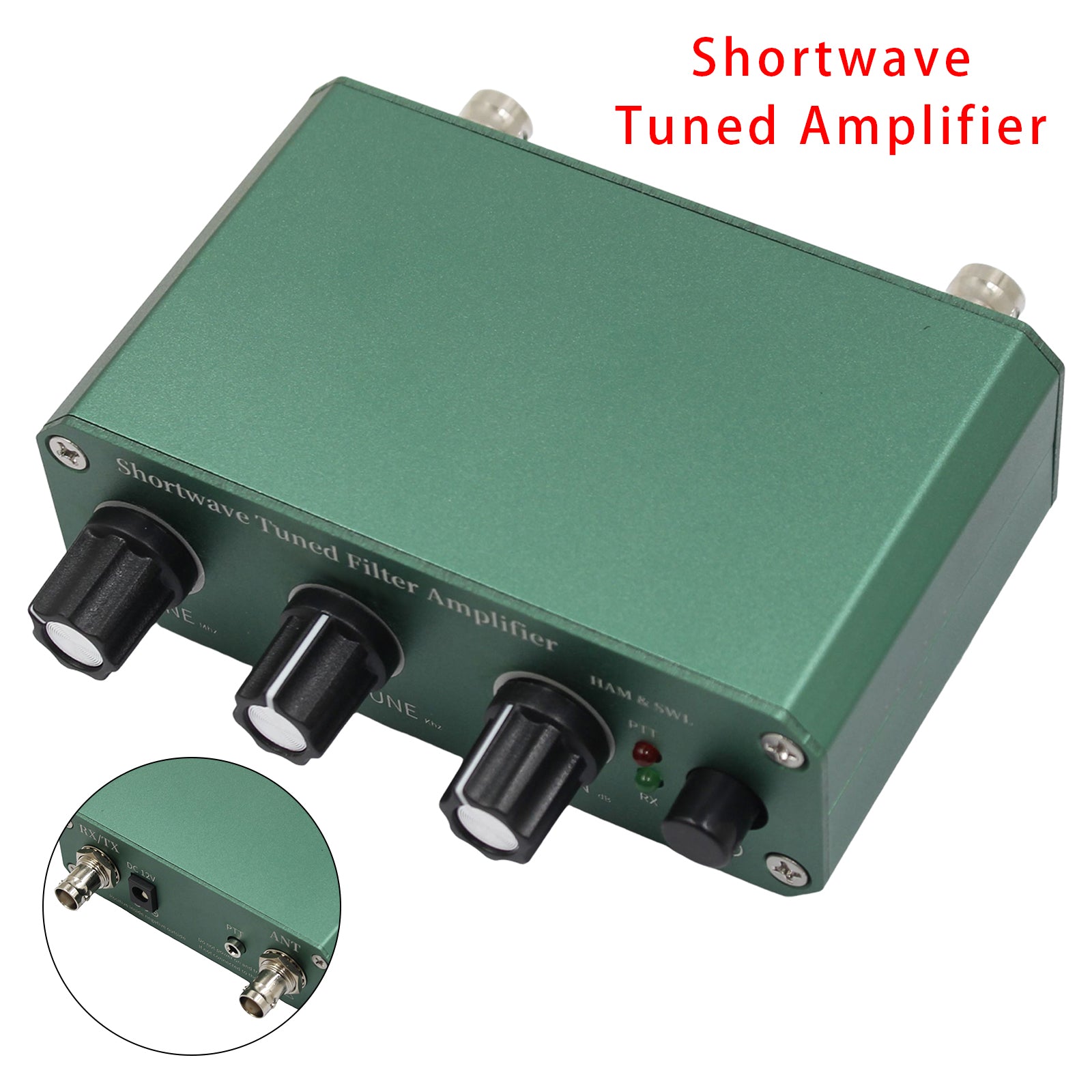 Shortwave Tuned Amplifier 3-30MHz Frequency Coverage Adjustable Gain 0-30dB