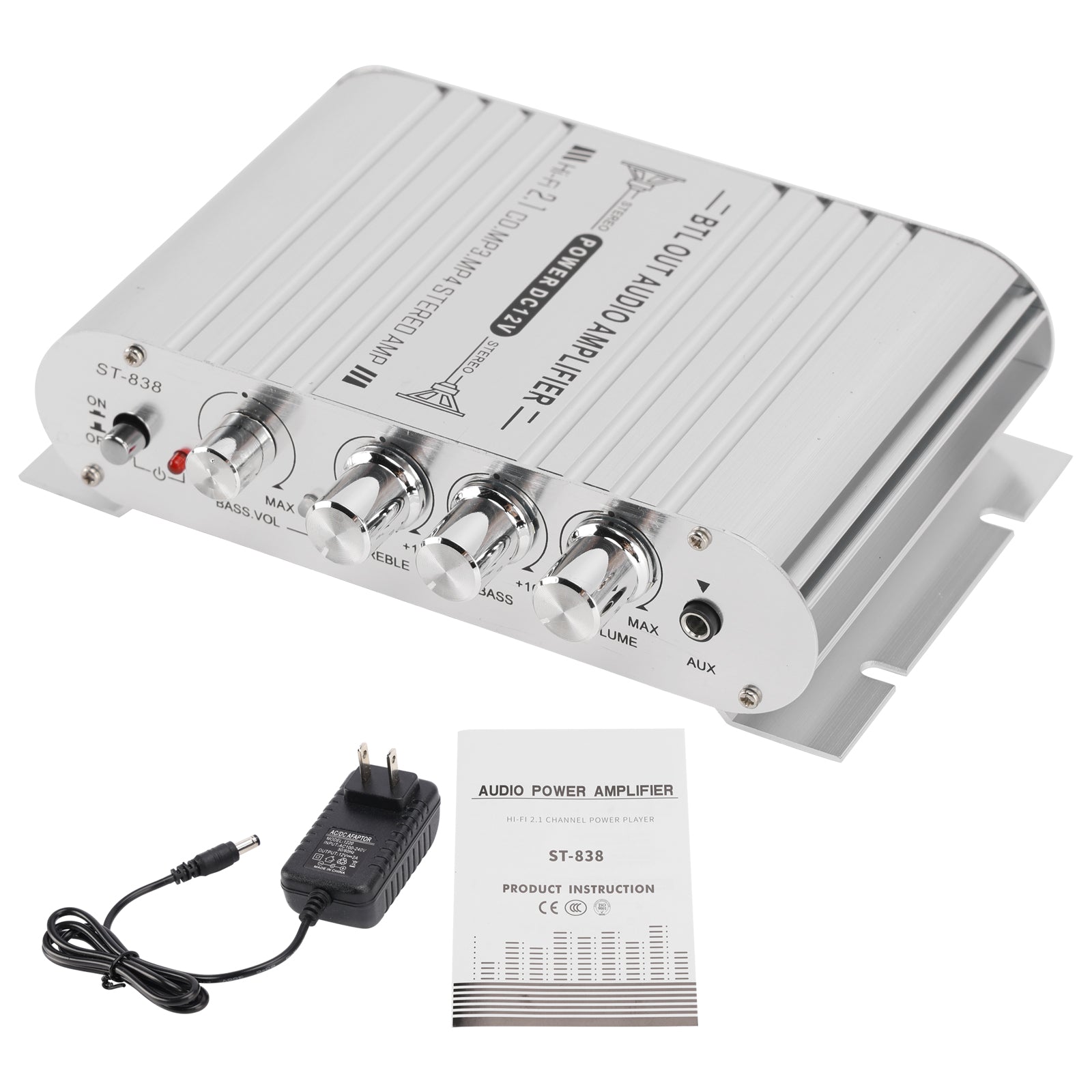 2.1 Bluetooth Stereo Hifi Car Home Car Audio Car Amplifier AMP Sound Speaker EDR