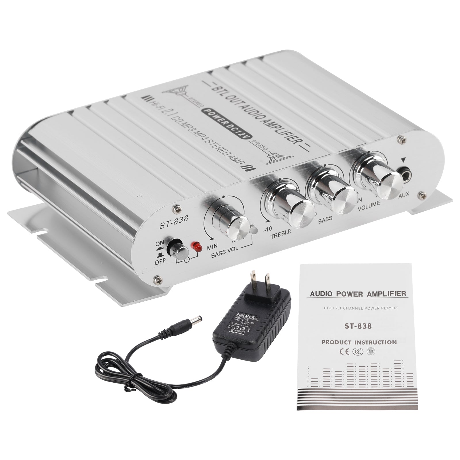 2.1 Bluetooth Stereo Hifi Car Home Car Audio Car Amplifier AMP Sound Speaker EDR