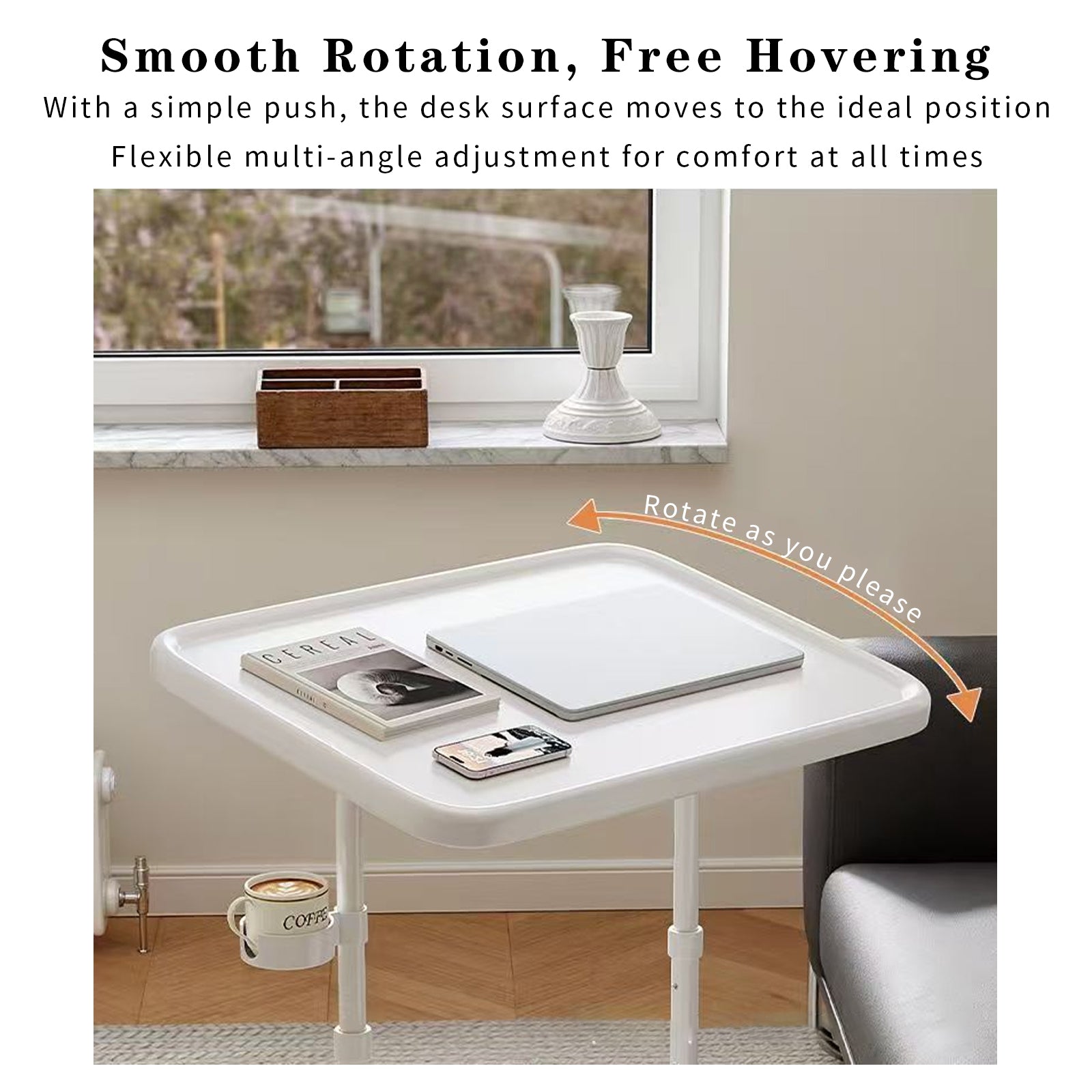 Laptop Desk Foldable Computer Table Liftable Study Home Bedroom Storage Table