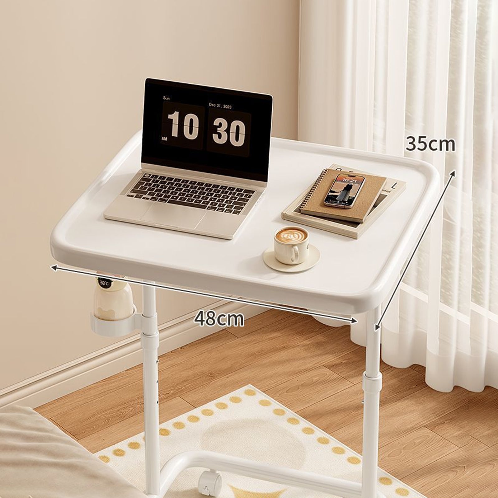 Laptop Desk Foldable Computer Table Liftable Study Home Bedroom Storage Table