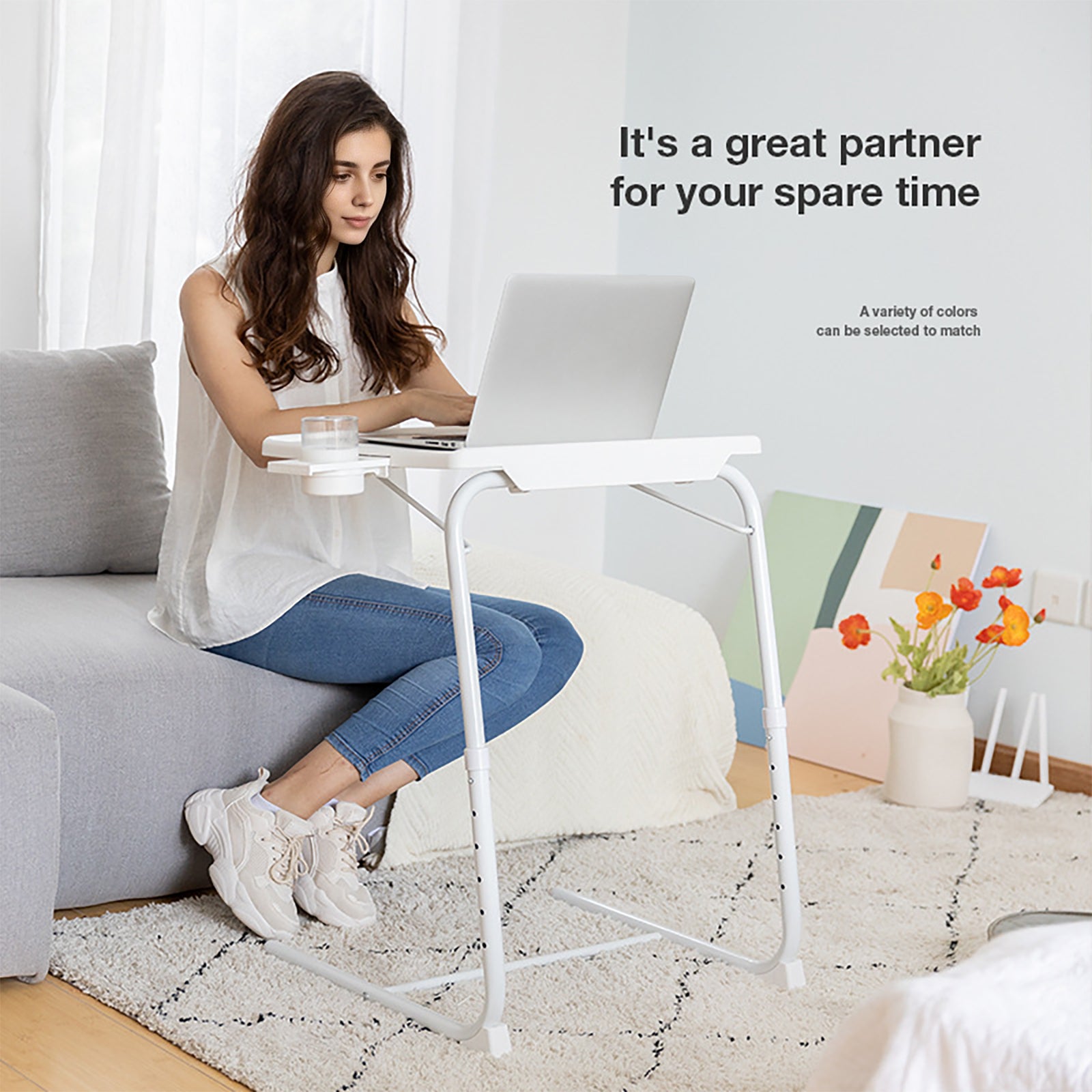 Folding Computer Table Bedside Table Simple Table Bedroom Lazy Table Lift Table