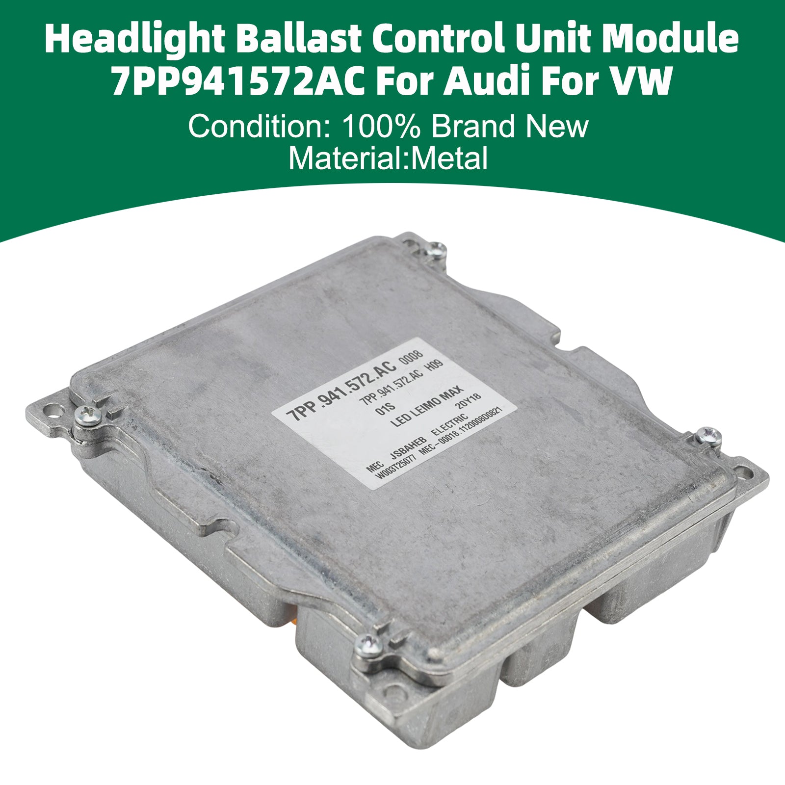 Headlight Ballast Control Unit Module 7PP941572AC For Audi For VW
