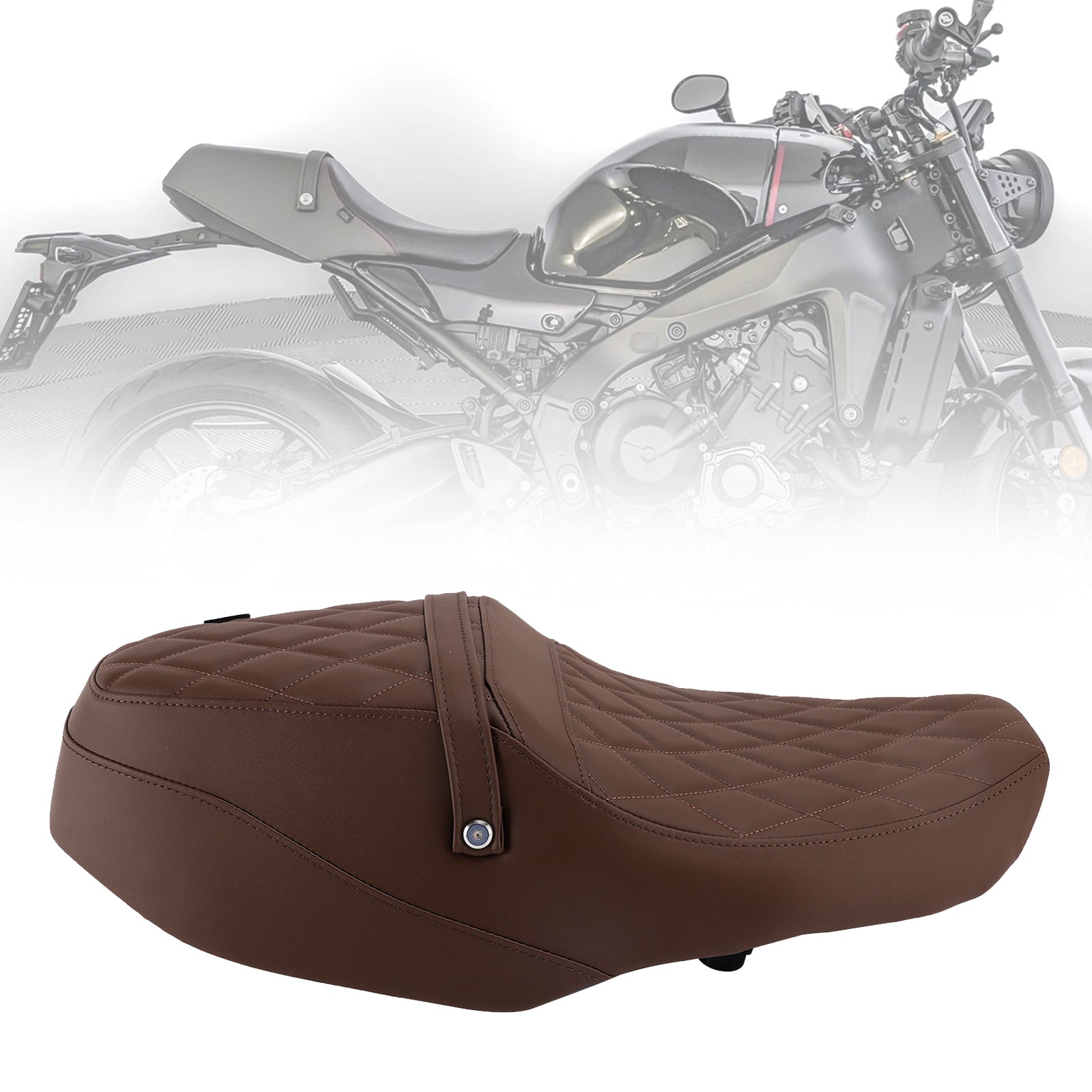 Front Raider Seat Driver Cushion Pu Fit Brown For Yamaha Xsr900 Xsr 900 22-25