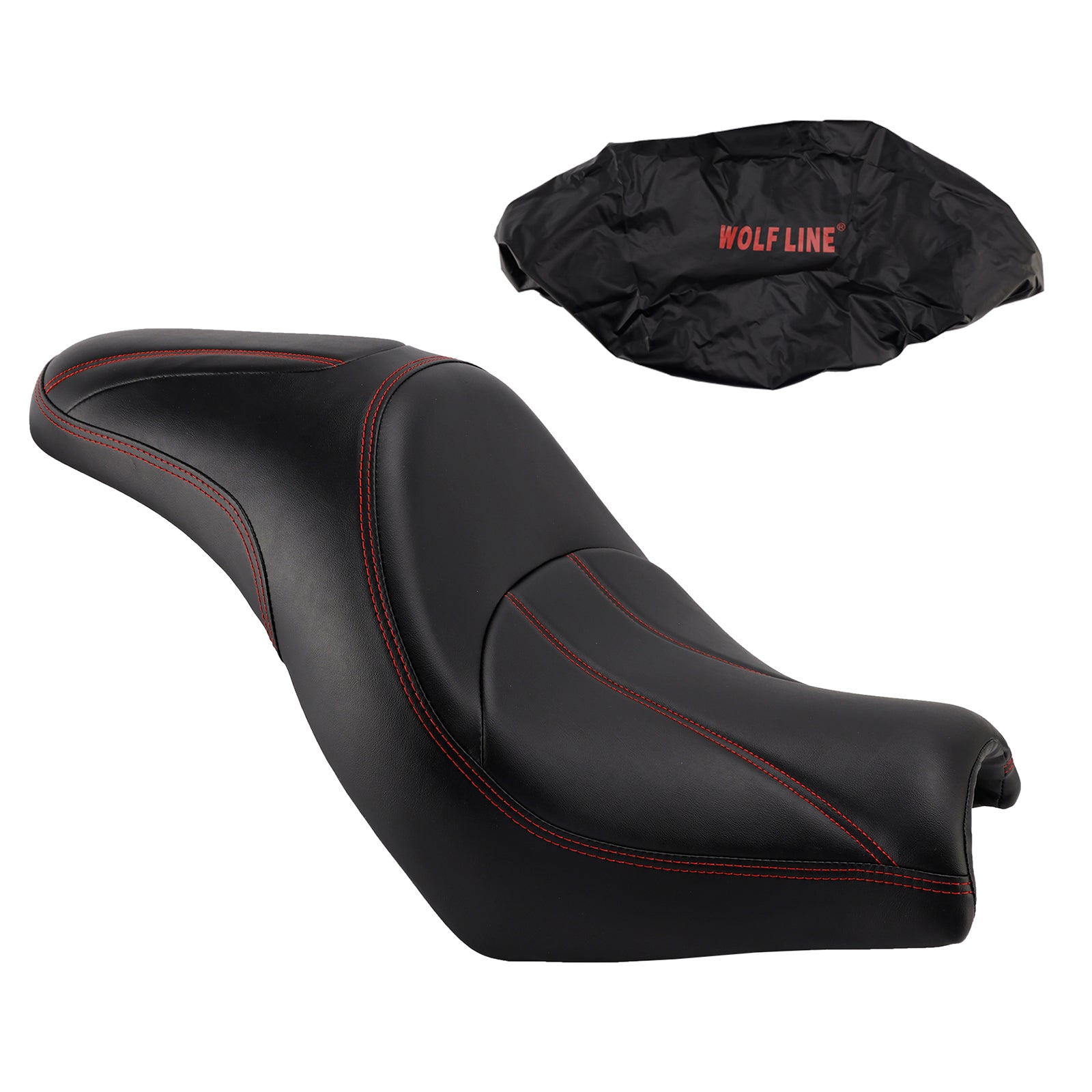 Front Raider Seat Driver Cushion Pu Fit Red For Kawasaki Vulcan S En650 15-25