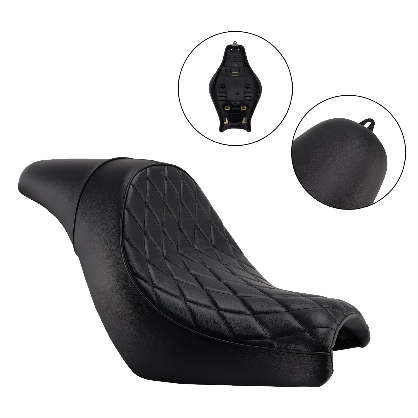 Front Raider Seat Driver Cushion Pu Fit Black For Kawasaki Vulcan S En650 15-25