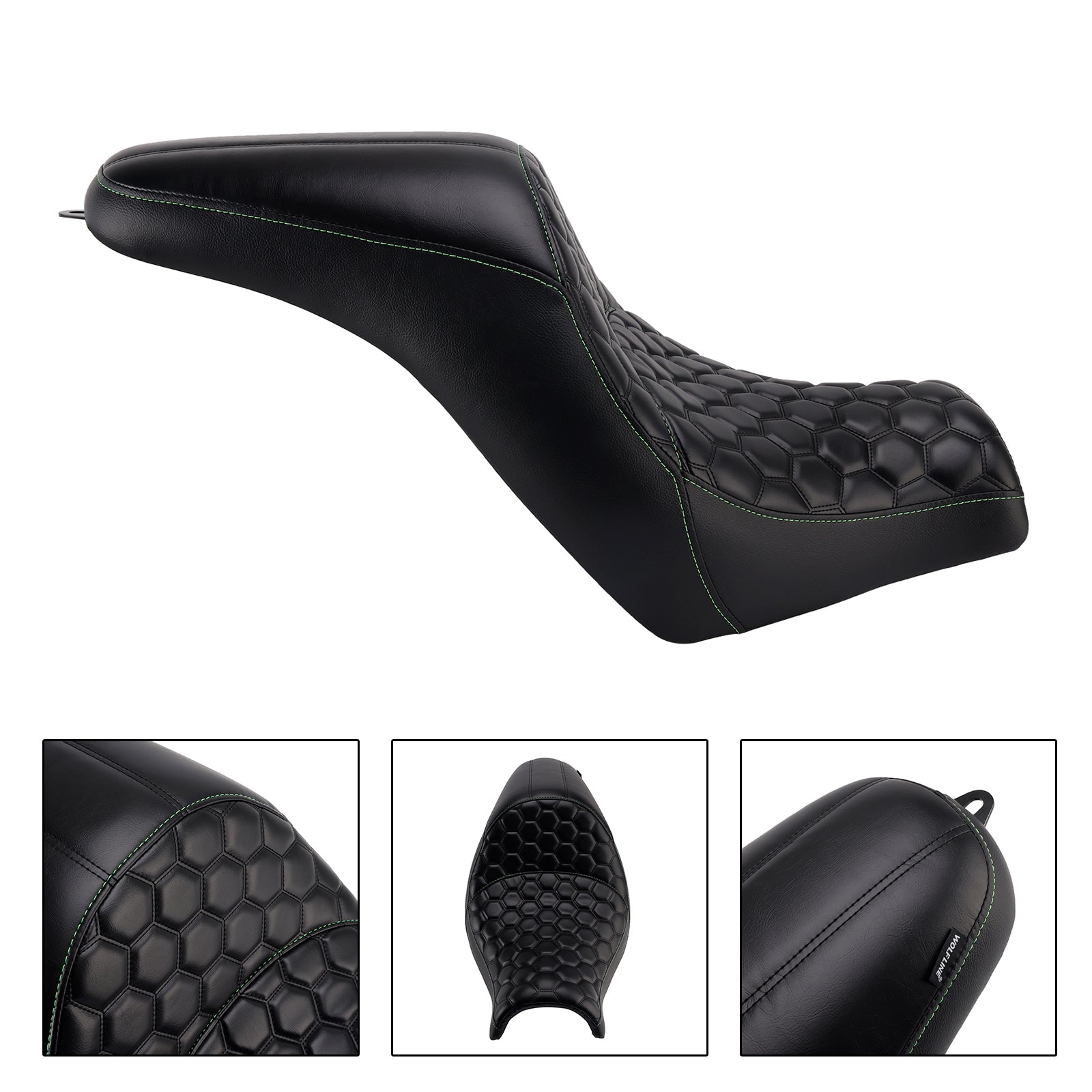 Front Raider Seat Driver Cushion Pu Fit Green For Kawasaki Vulcan S En650 15-25