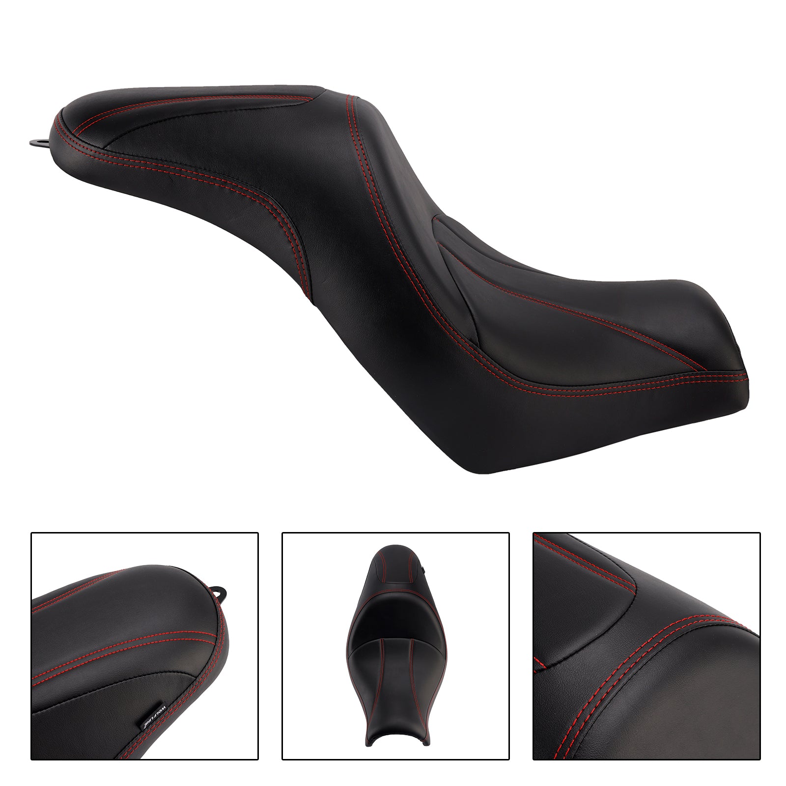 Front Raider Seat Driver Cushion Pu Fit Red For Kawasaki Vulcan S En650 15-25