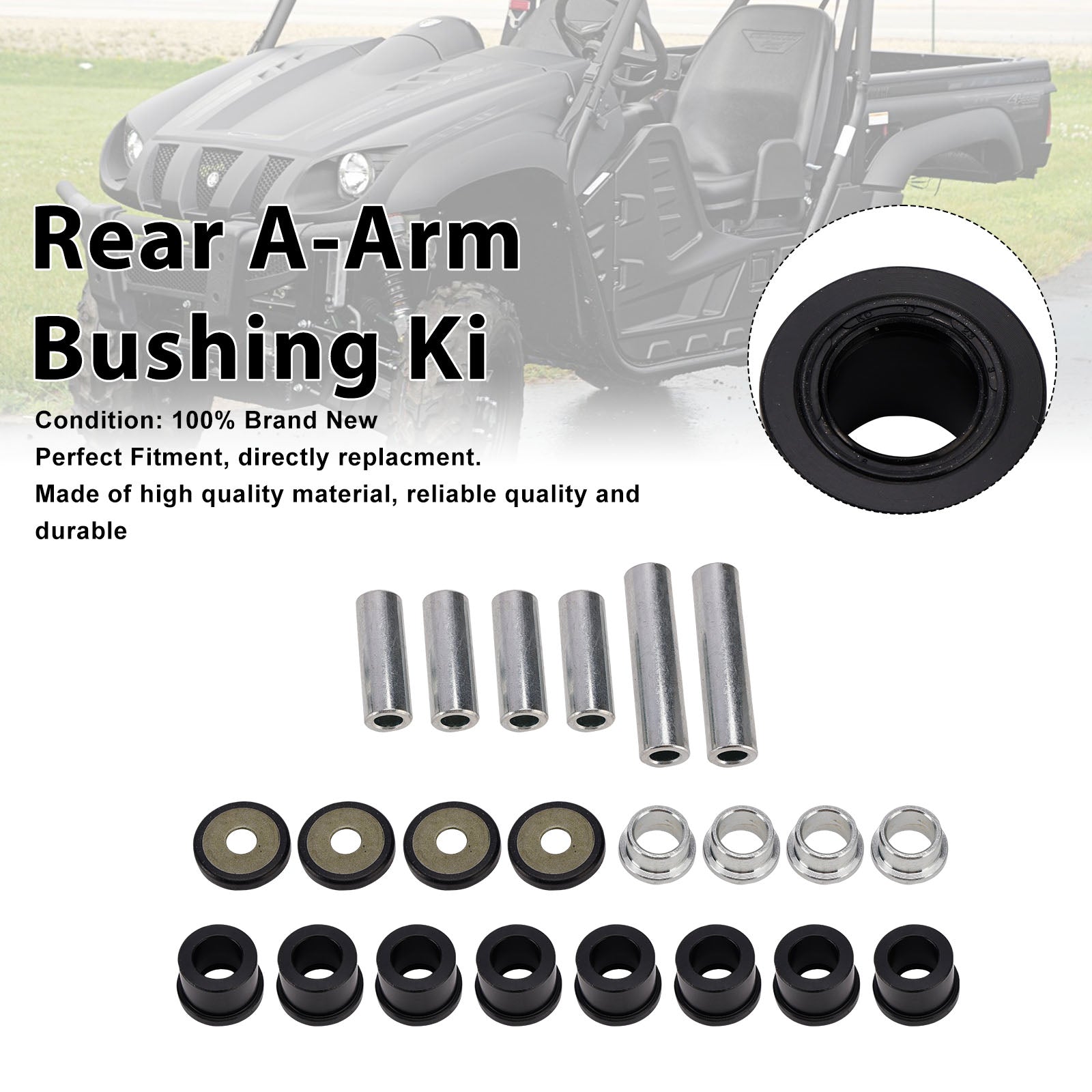 Rear A-Arm Bushing Kit 50-1034 For Yamaha 450 700 Grizzly Kodiak Rhino
