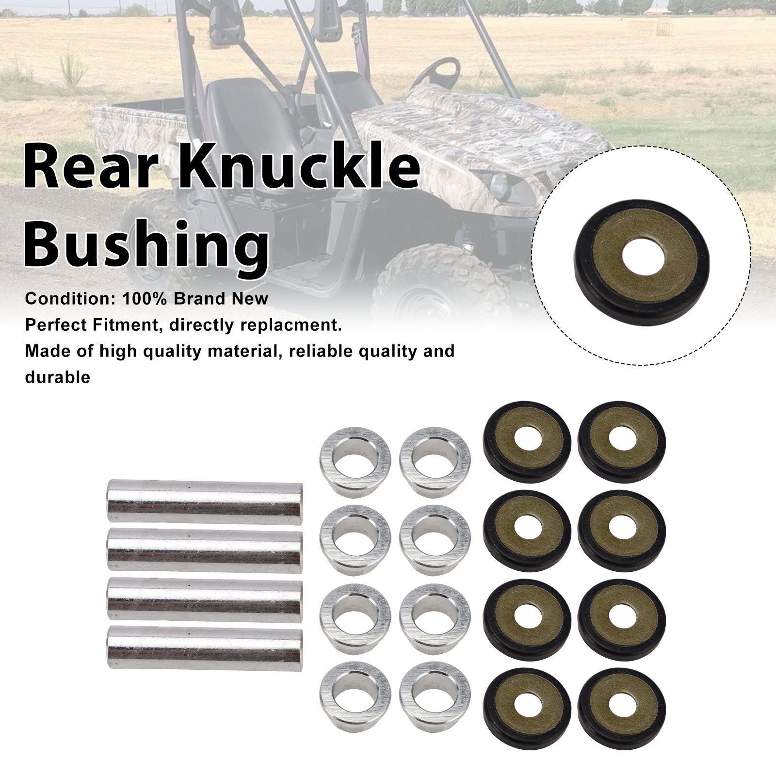 Rear Knuckle Bushing For Yamaha Rhino 450 660 700 Grizzly Kodiak 350 400