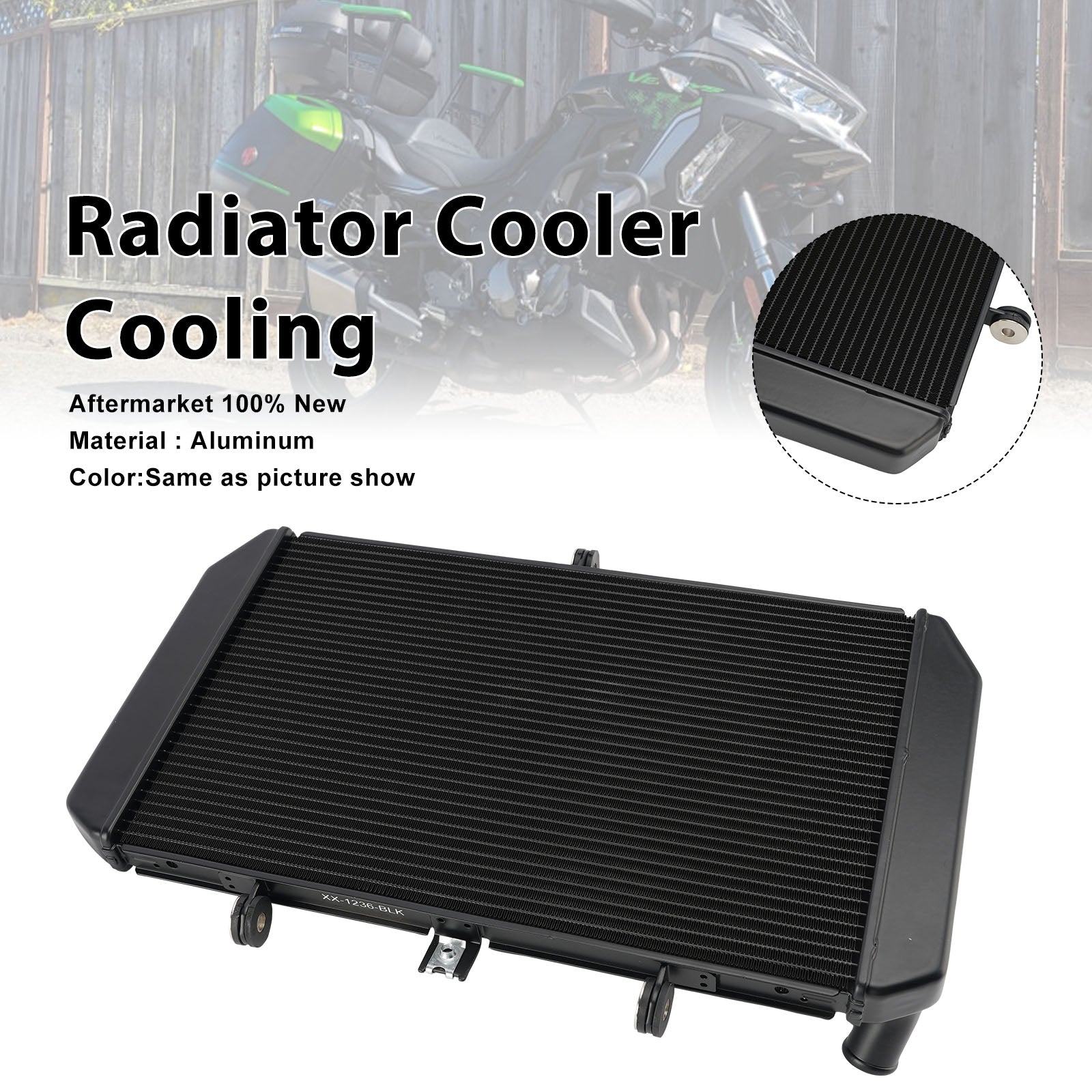 Radiator Cooling Engine Cooler For Kawasaki Versys 1000 2019-2024