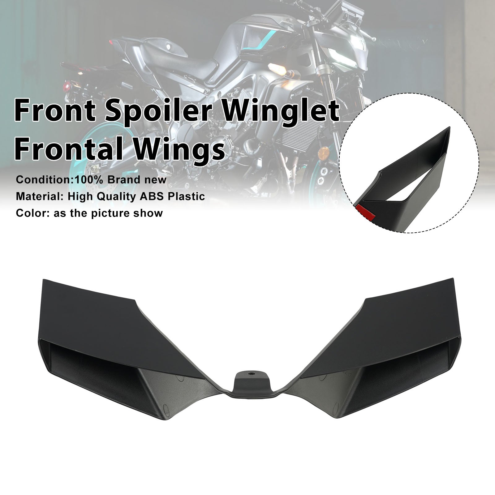Front Spoiler Winglet Frontal Wings For Yamaha MT-09 2024-2026