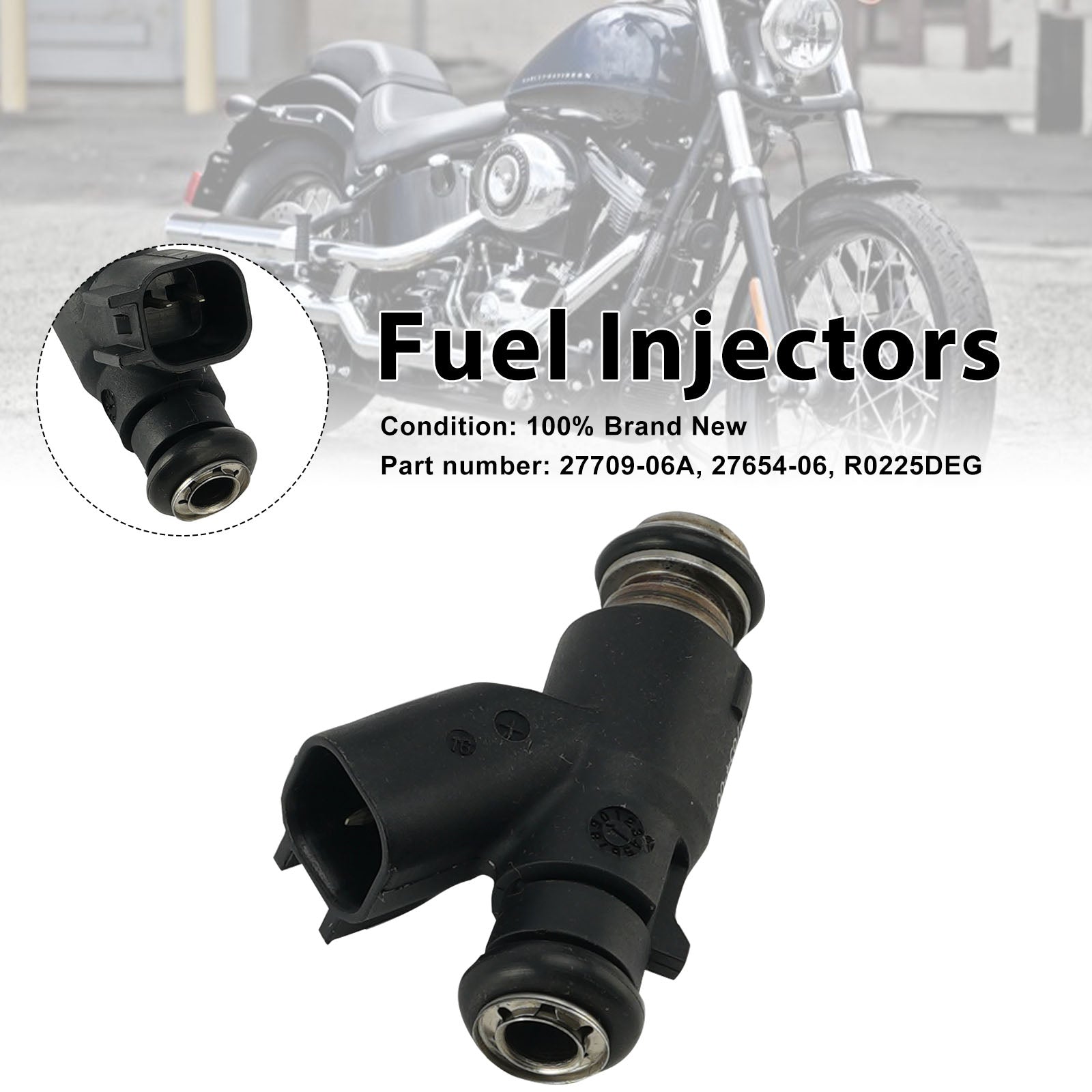27654-06 Fuel Injectors 27709-06A Fits For Dyna Cross Bones 25 Degree