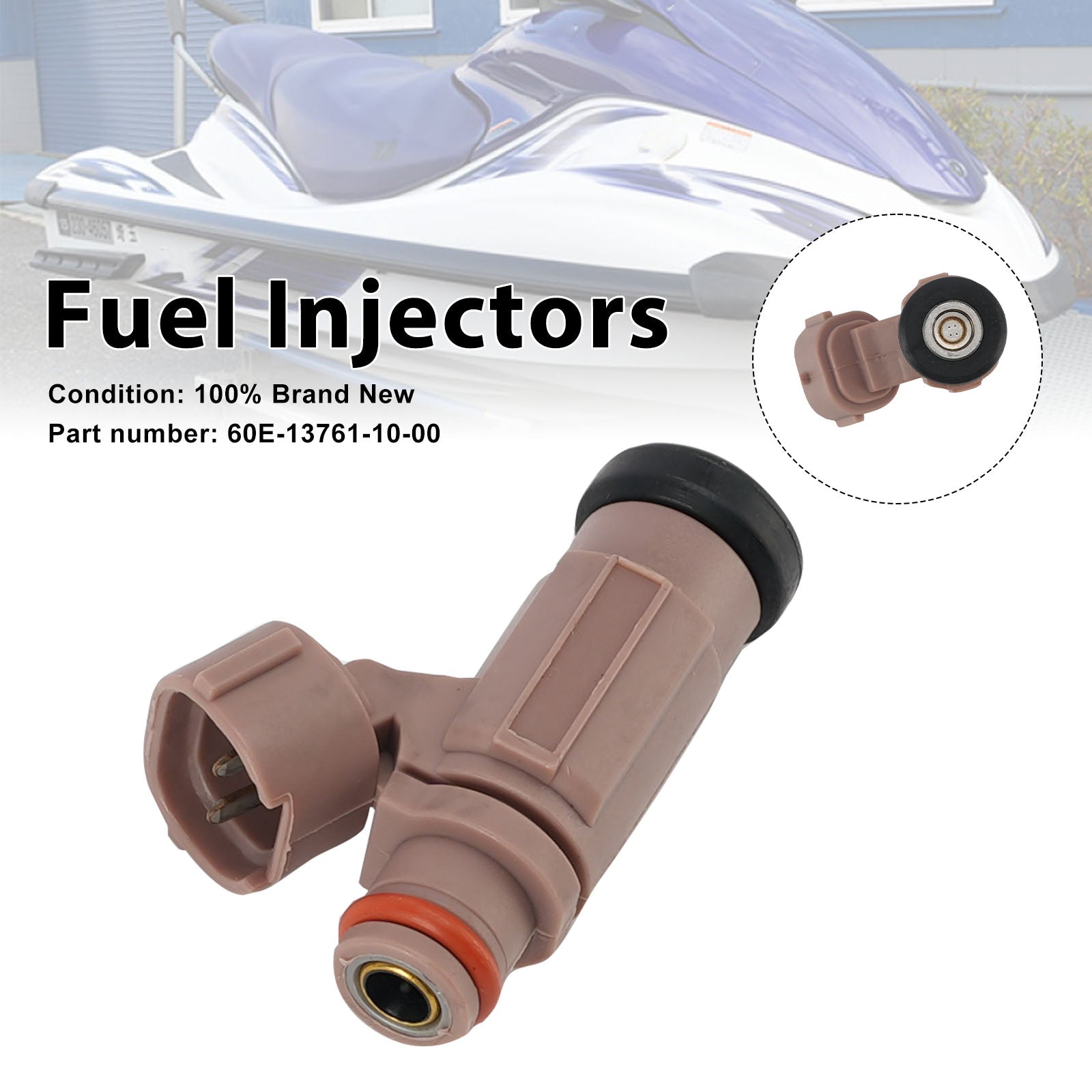 Fuel Injectors 60E-13761-10-00 For Yamaha WaveRunner 1100 Deluxe FX VX
