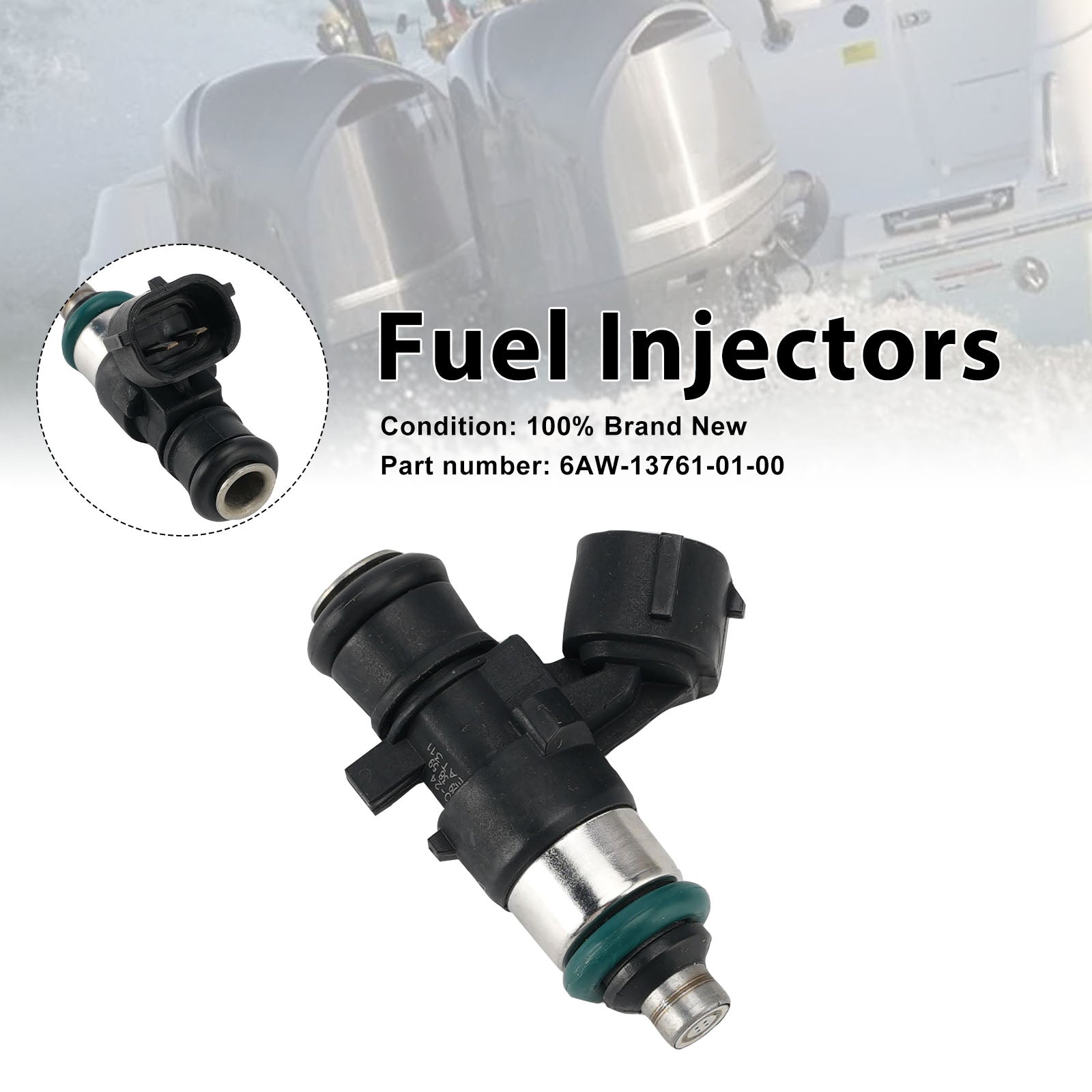 Fuel Injectors 6AW-13761-01-00 For Yamaha Outboard 300HP LF300XSB2