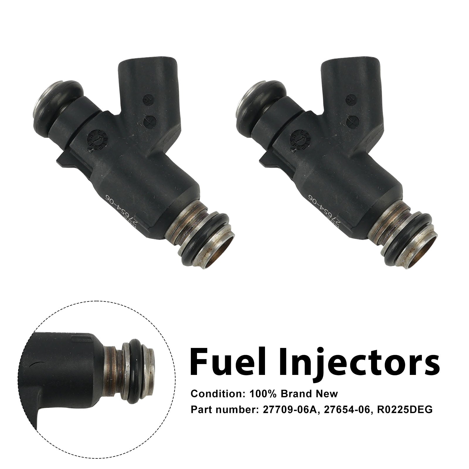 2PC 27654-06 Fuel Injectors 27709-06A Fits For Dyna Cross Bones 25 Degree