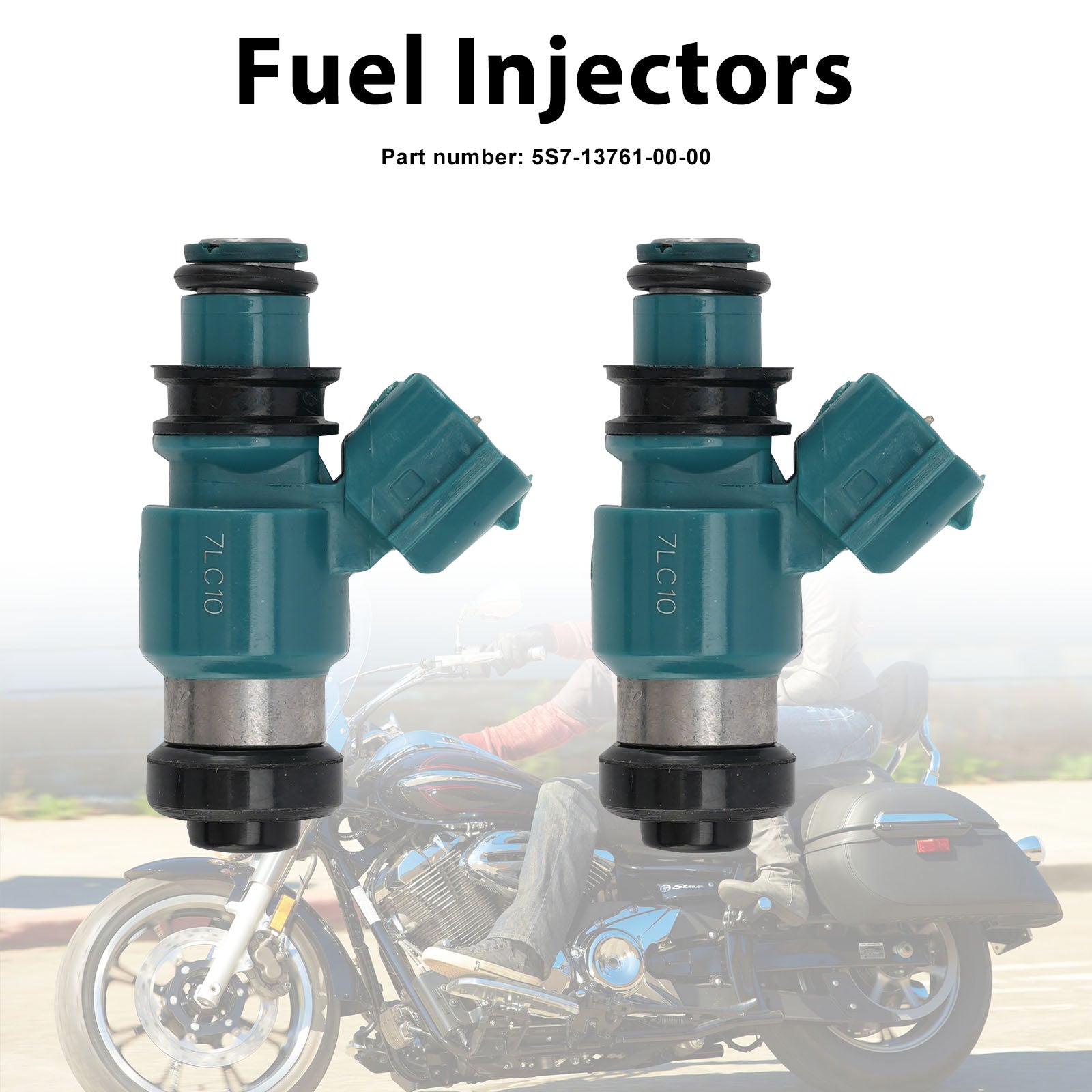 2PC Fuel Injectors 5S7-13761-00-00 For Yamaha V-STAR 950 YZF-R1